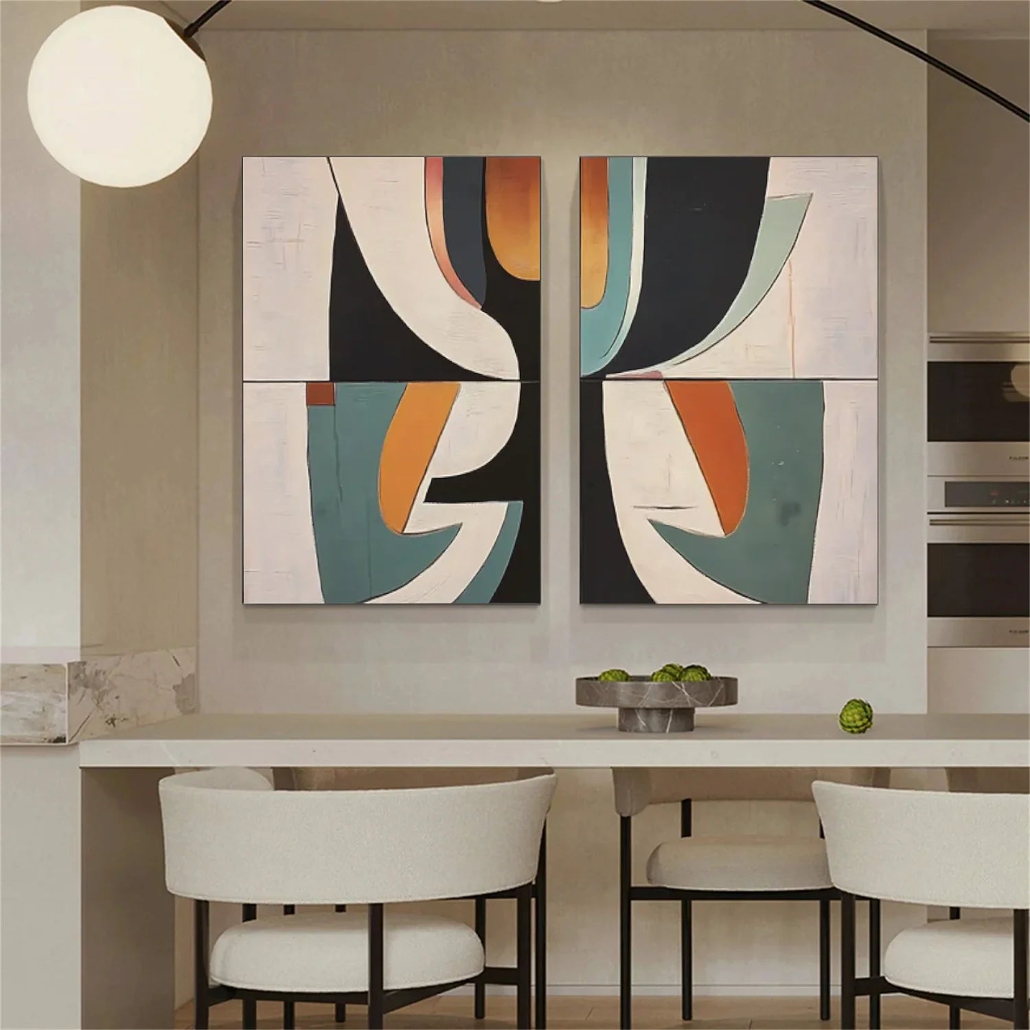 Abstract_Canvas Art Set of 2 #WA729