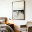 Ivory and Black Textured Abstract Wall Art for Modern Living Room #J3CQTDHF