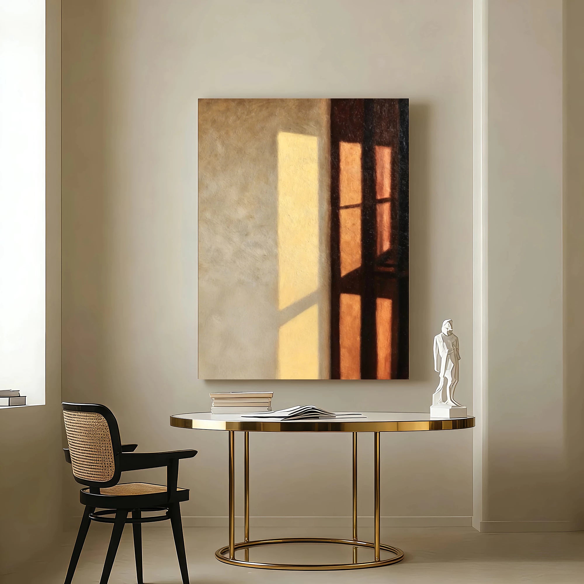 Warm Neutral Tone Minimalist Wall Art #MZ214