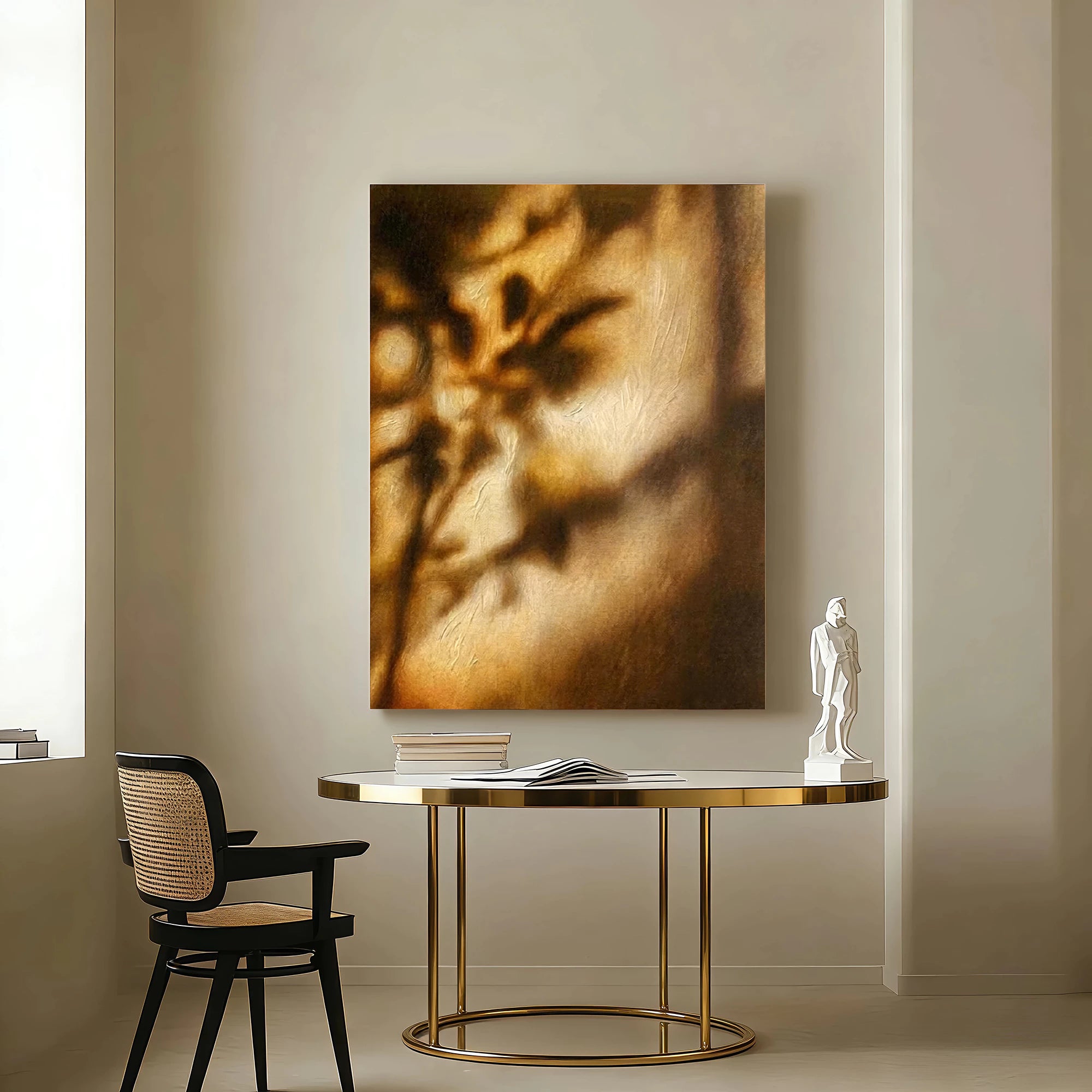 Warm Brown Tones Foliage Light and Shadow Oil Painting #MZ411