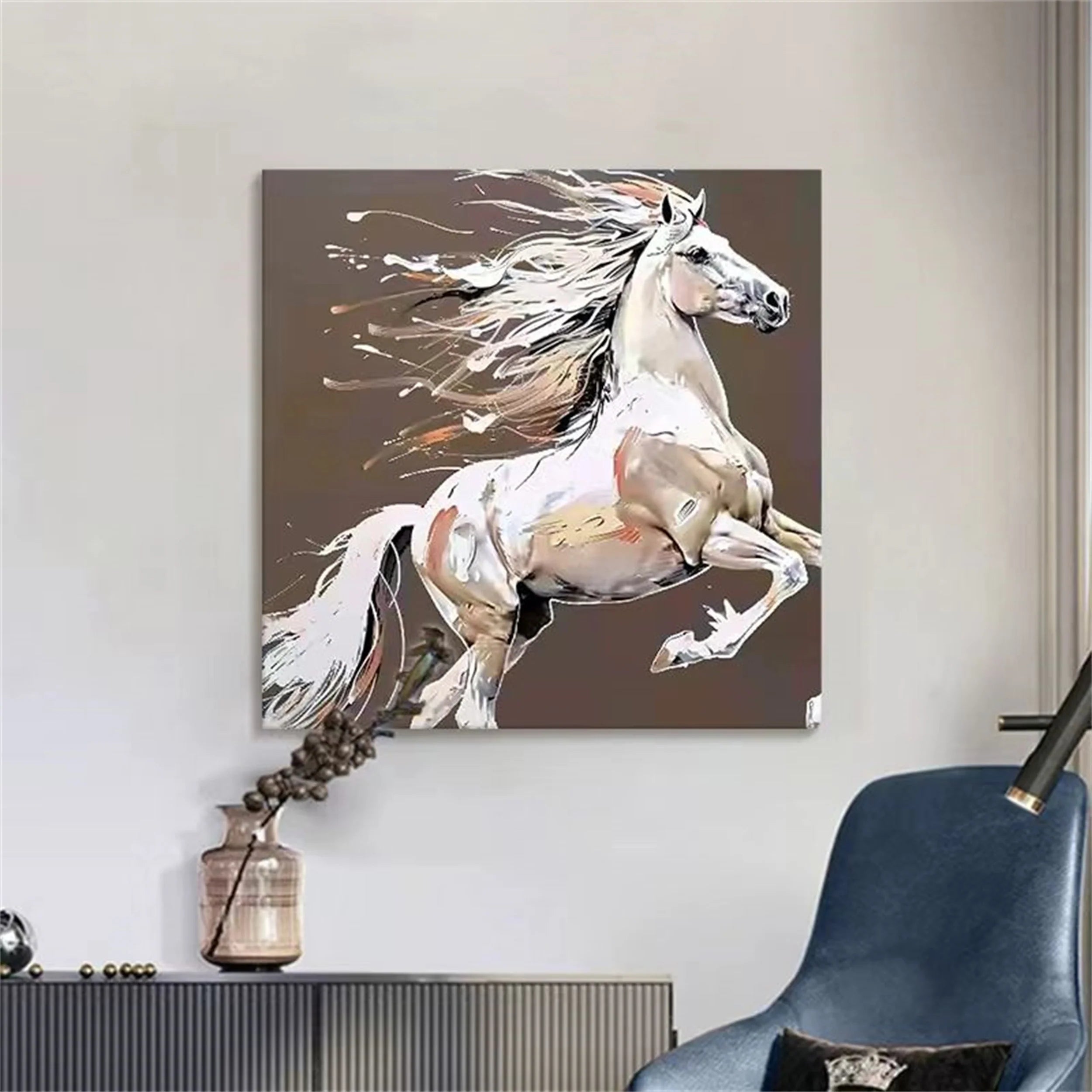 Colorful Horse Abstract Animal Wall Art #AM032