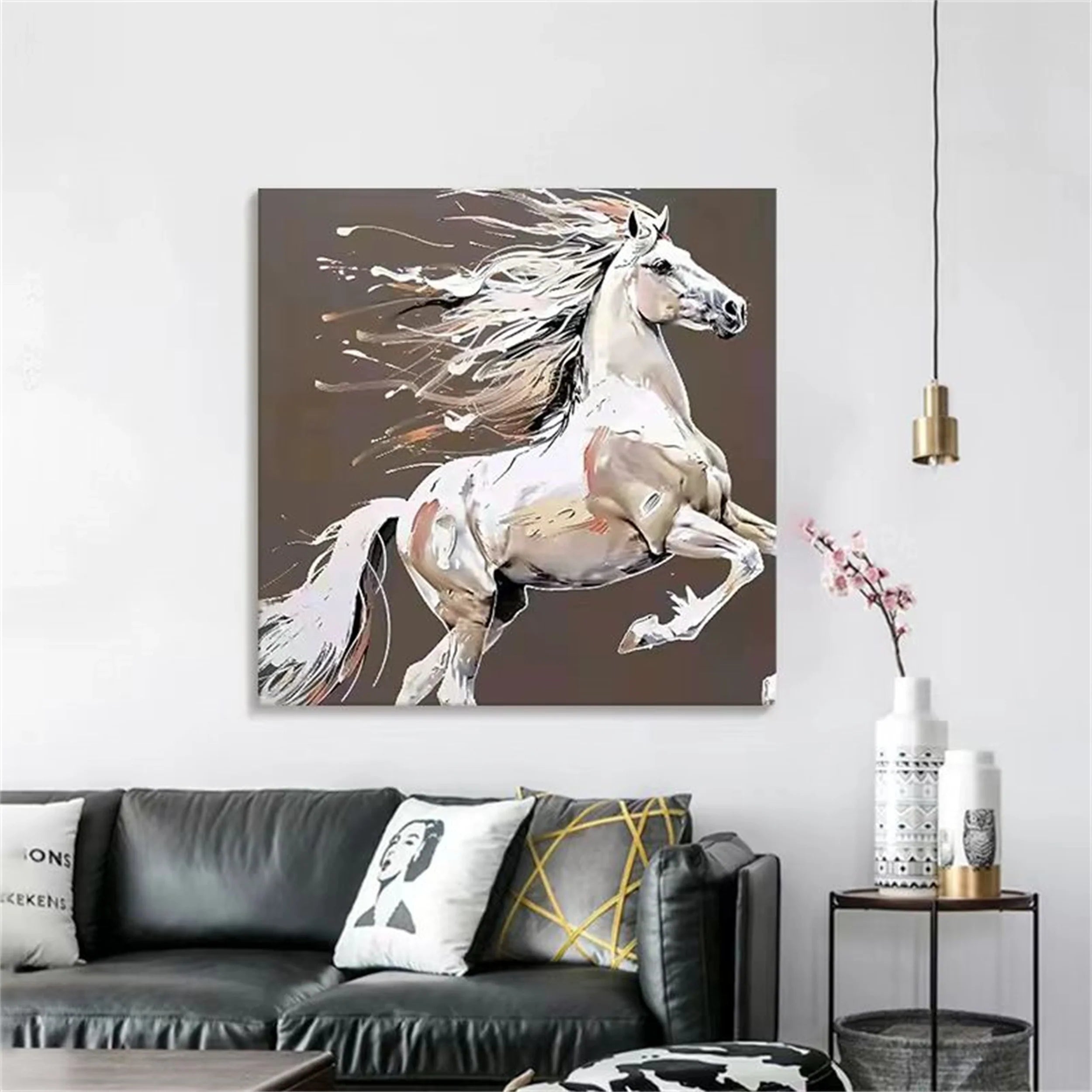 Colorful Horse Abstract Animal Wall Art #AM032