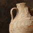 Brown Cream Hand-Painted Vessel Painting, Two Loop Handles #YI5DCJV9