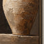 Brown Cream Hand-Painted Vessel Painting, Two Loop Handles #YI5DCJV9