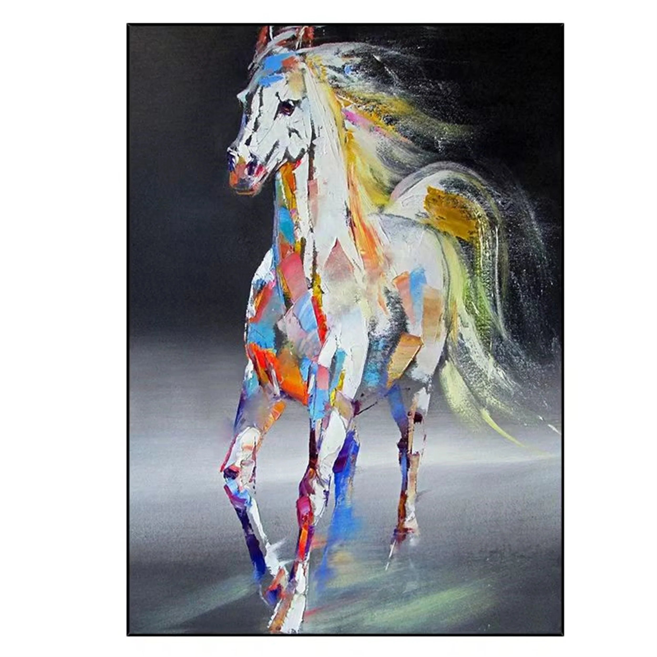 Colorful Horse Abstract Animal Wall Art #AM036