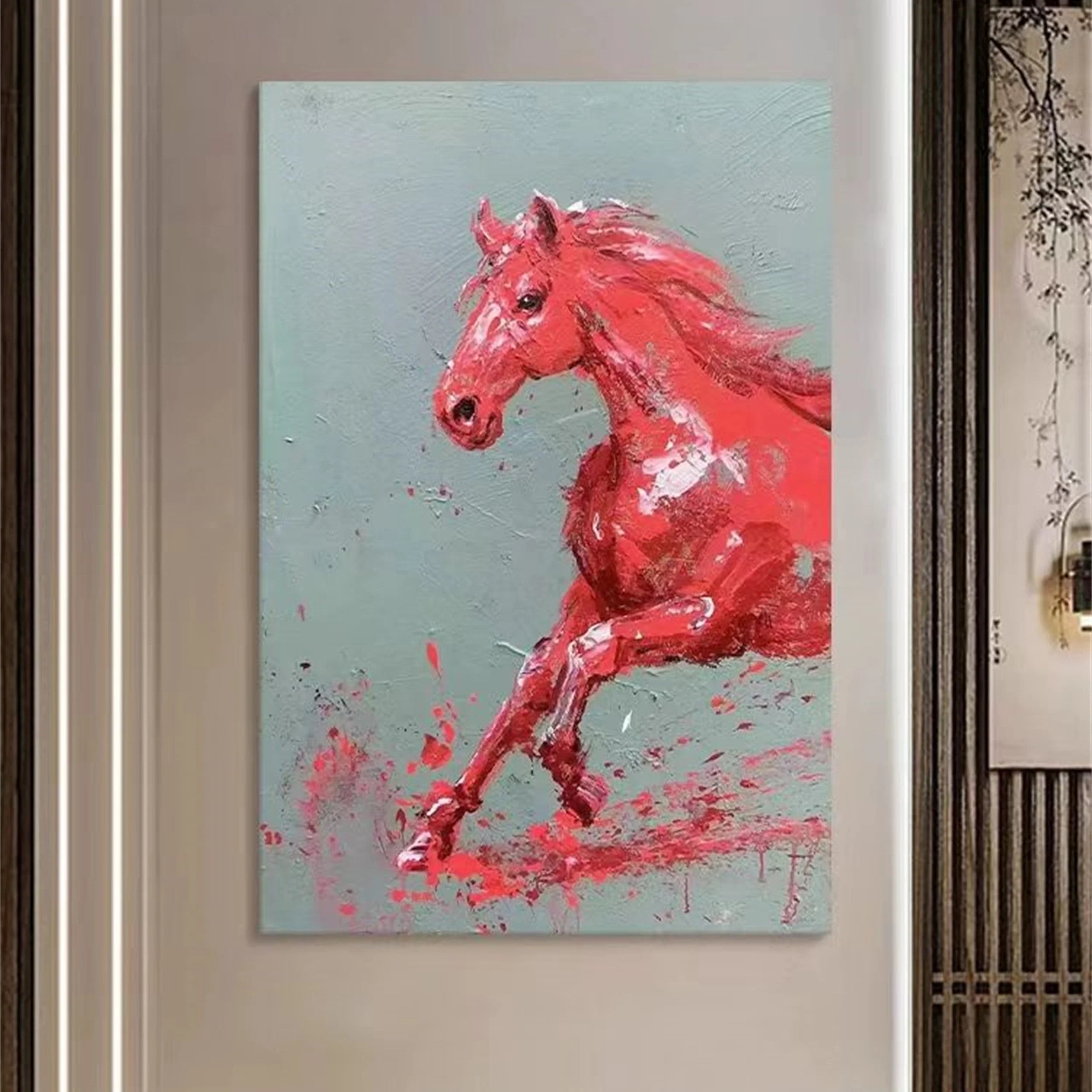 Colorful Horse Abstract Animal Wall Art #AM037