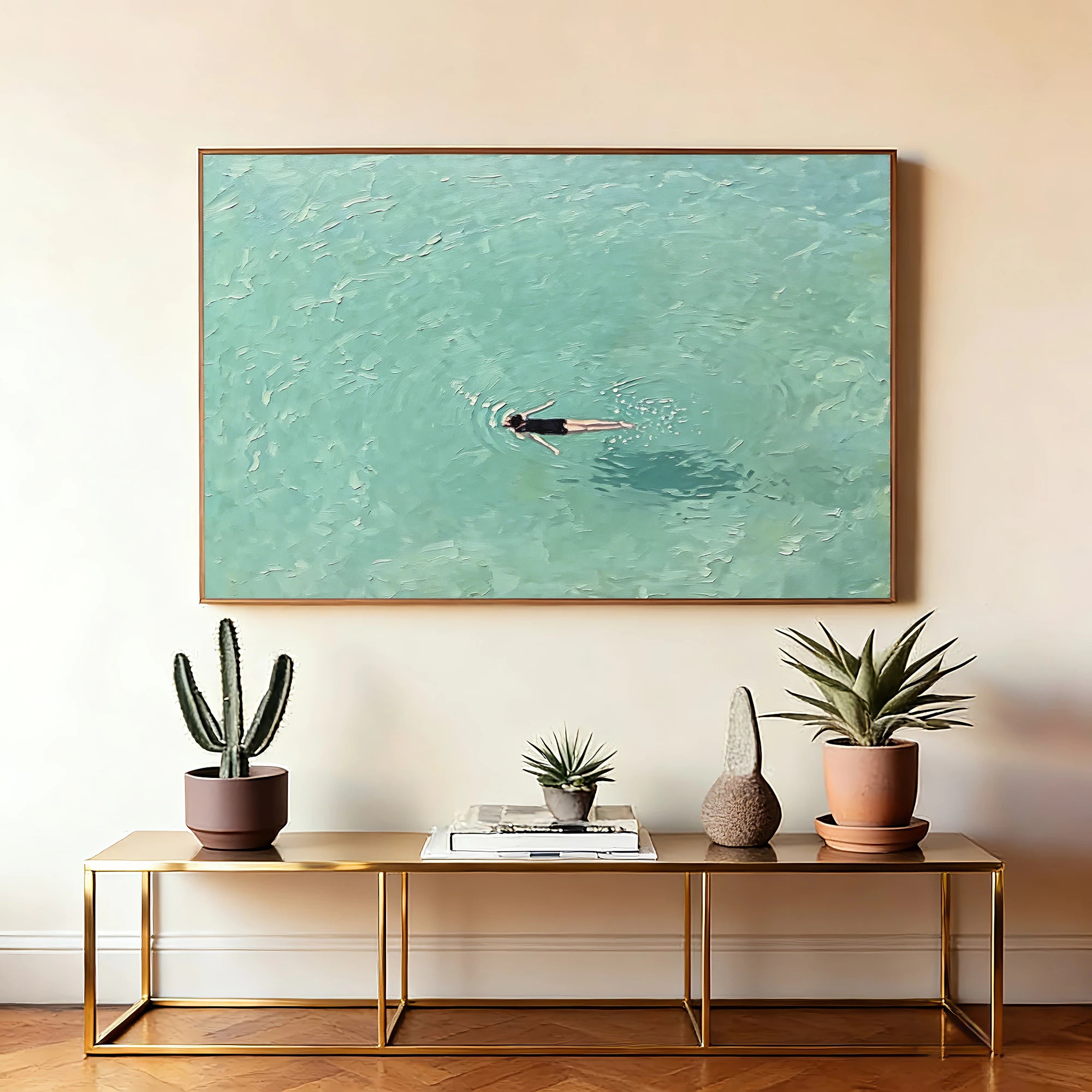 Minimalist Summer Swimming Wall Art #SK45