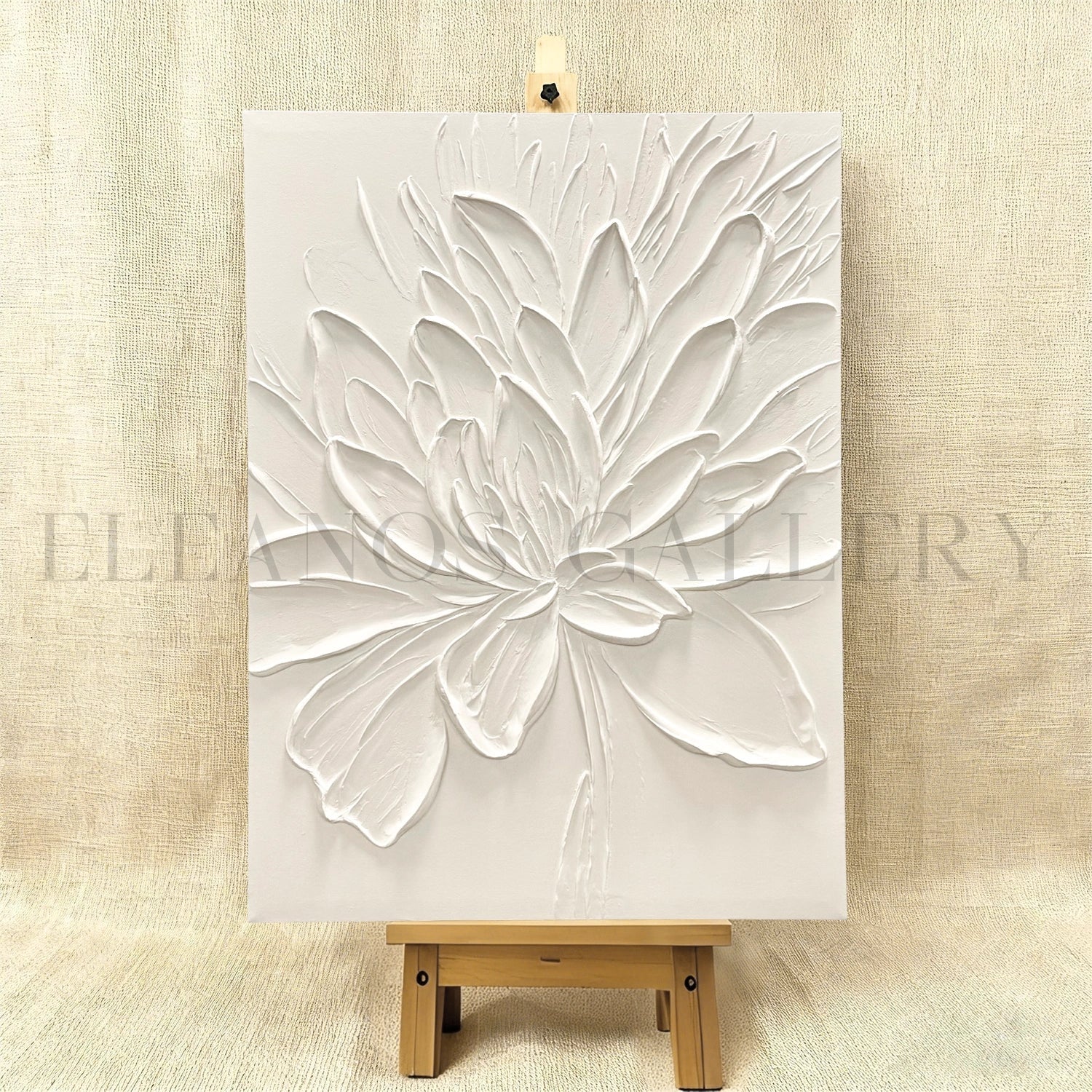 White Minimalistic Textured Art #MD215