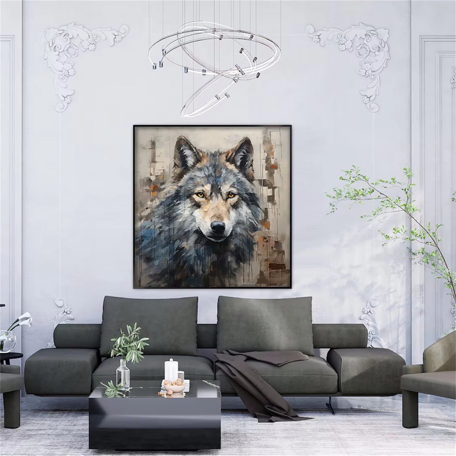 Colorful Abstract Animal Wall Art #AM077