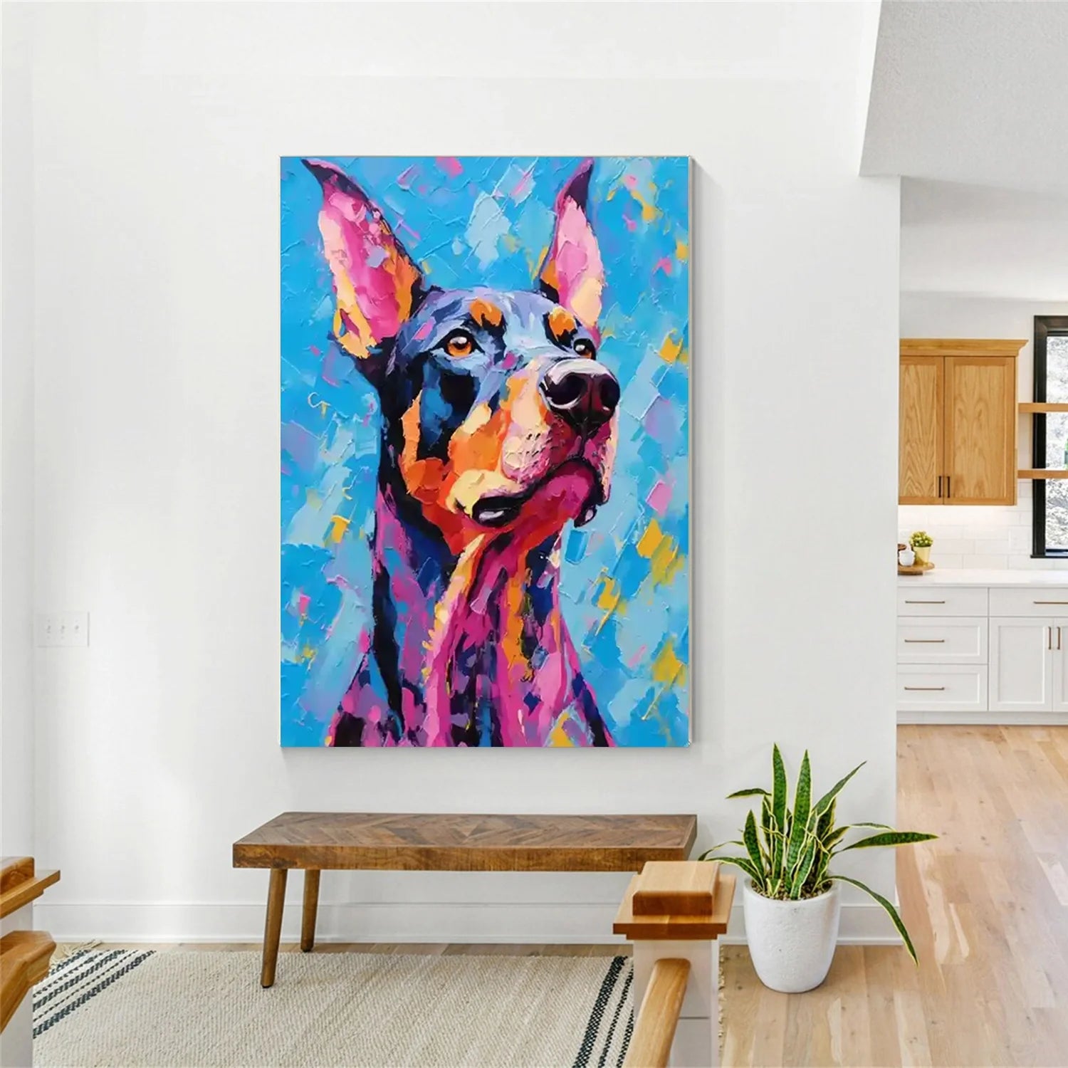 Abstract Animal Dog Wall Art #AM117