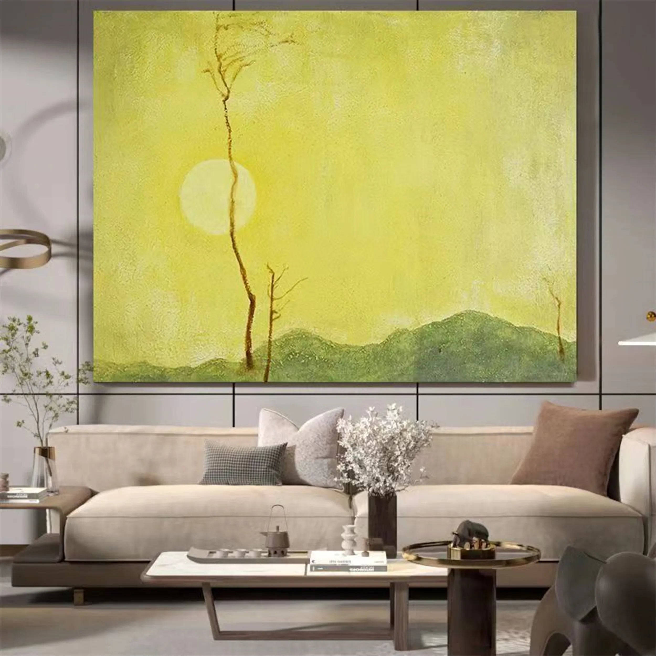 Colorful Flower & Tree Abstract  Wall Art #FT009