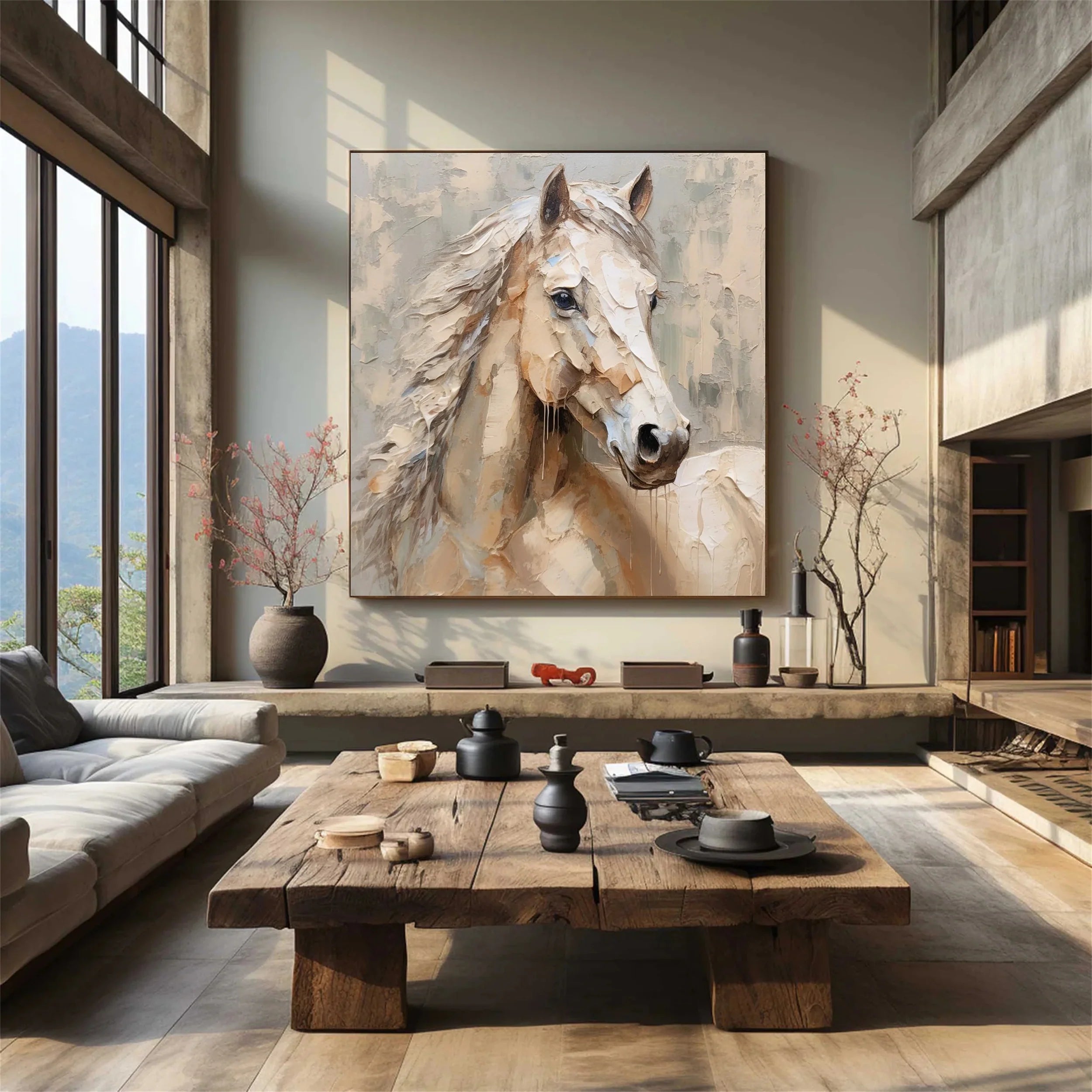 Colorful Horse Abstract Animal Wall Art #AM006