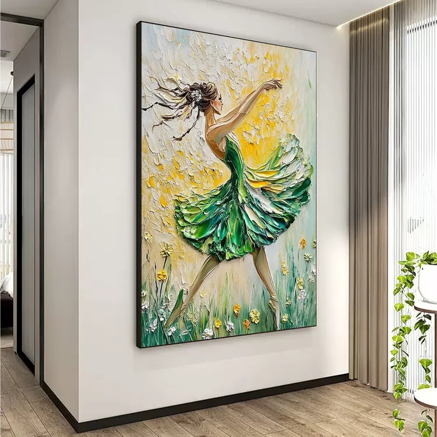 Abstract Portrait Textured Wall Art #AB056