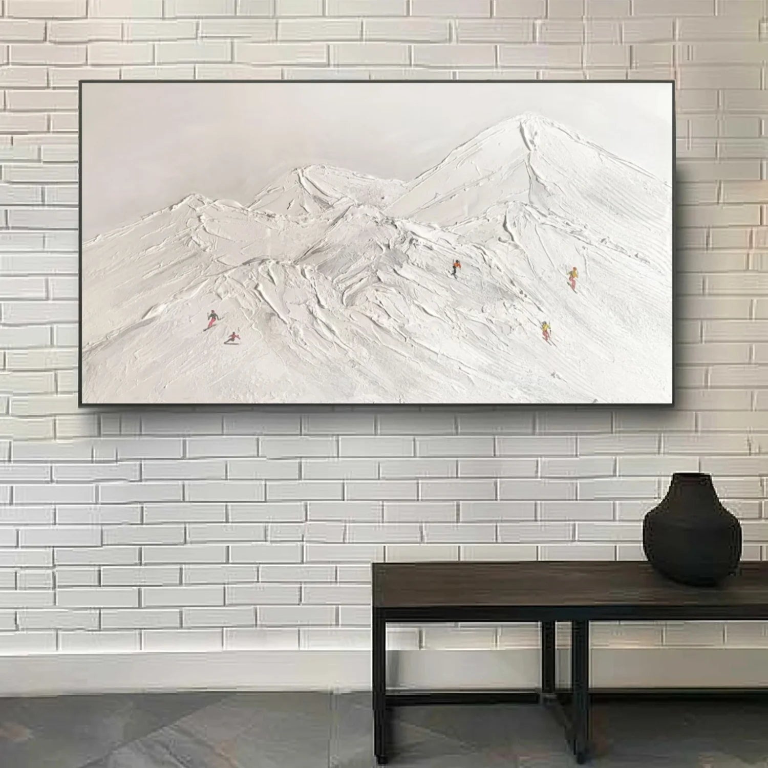 Skiing Sport_Textured Wall Art #AS046