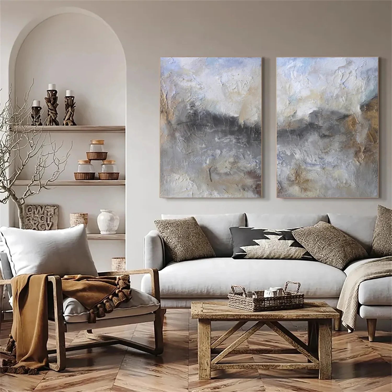 Wabi Sabi Canvas Art Set of 2 #WA726