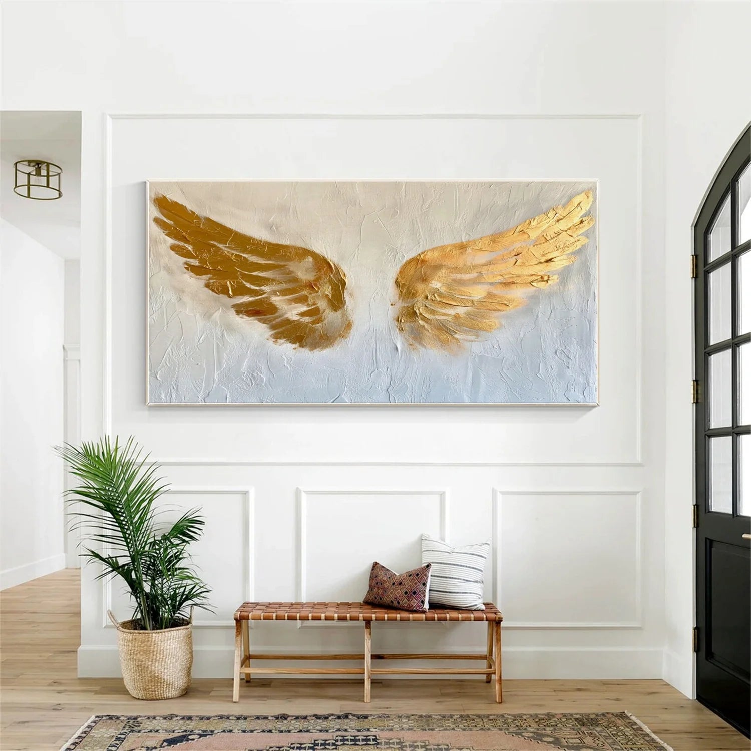 Abstract Angel Wing Textured Painting #AB054