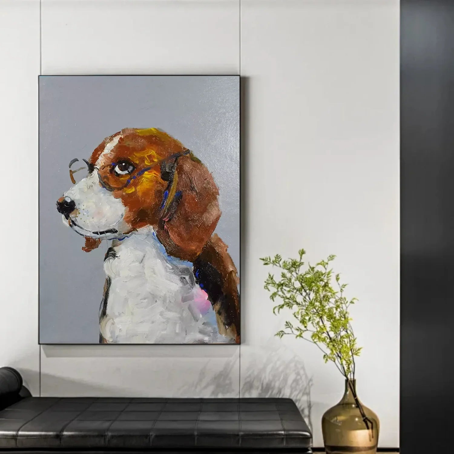 Abstract Animal Dog Wall Art #AM101