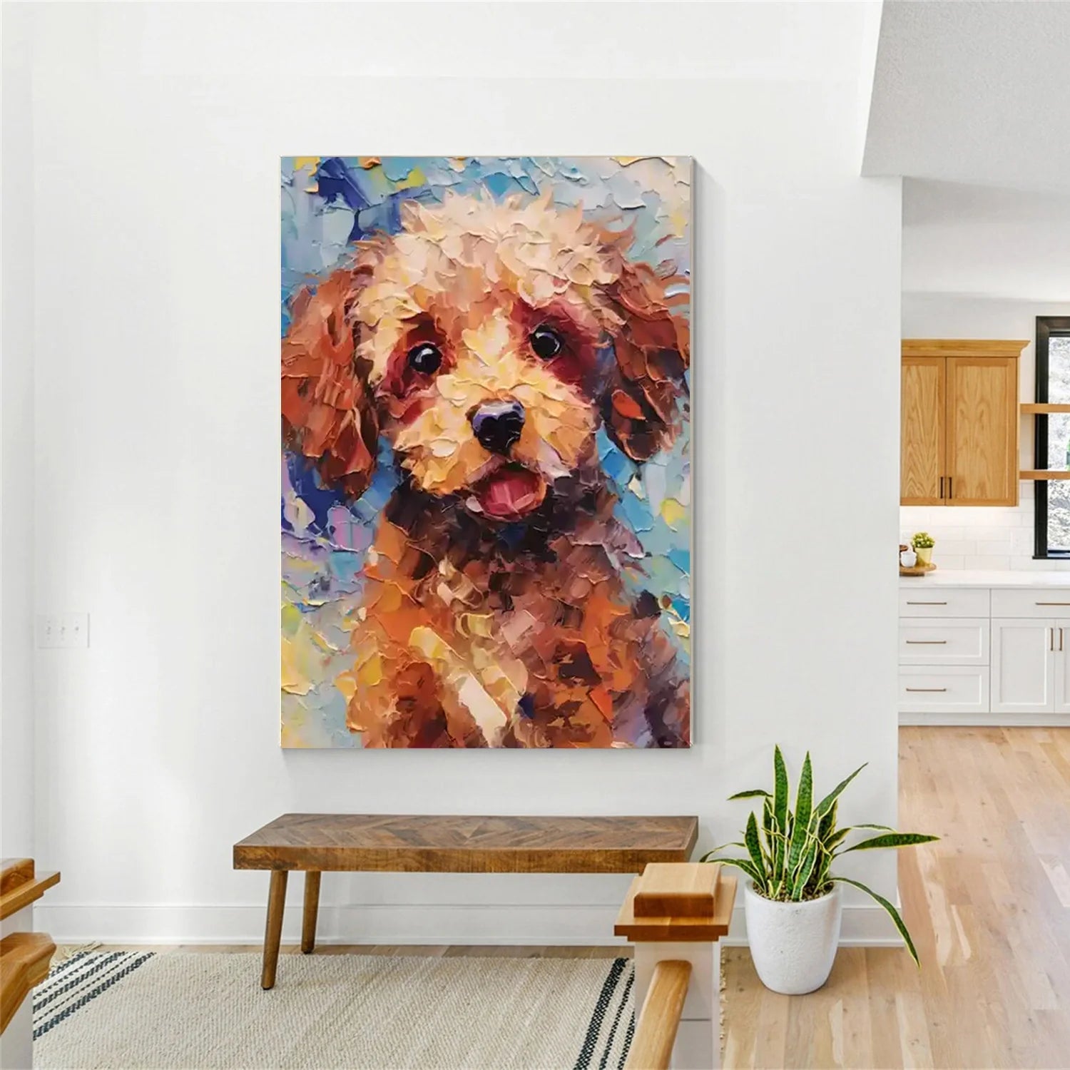 Abstract Animal Dog Wall Art #AM116