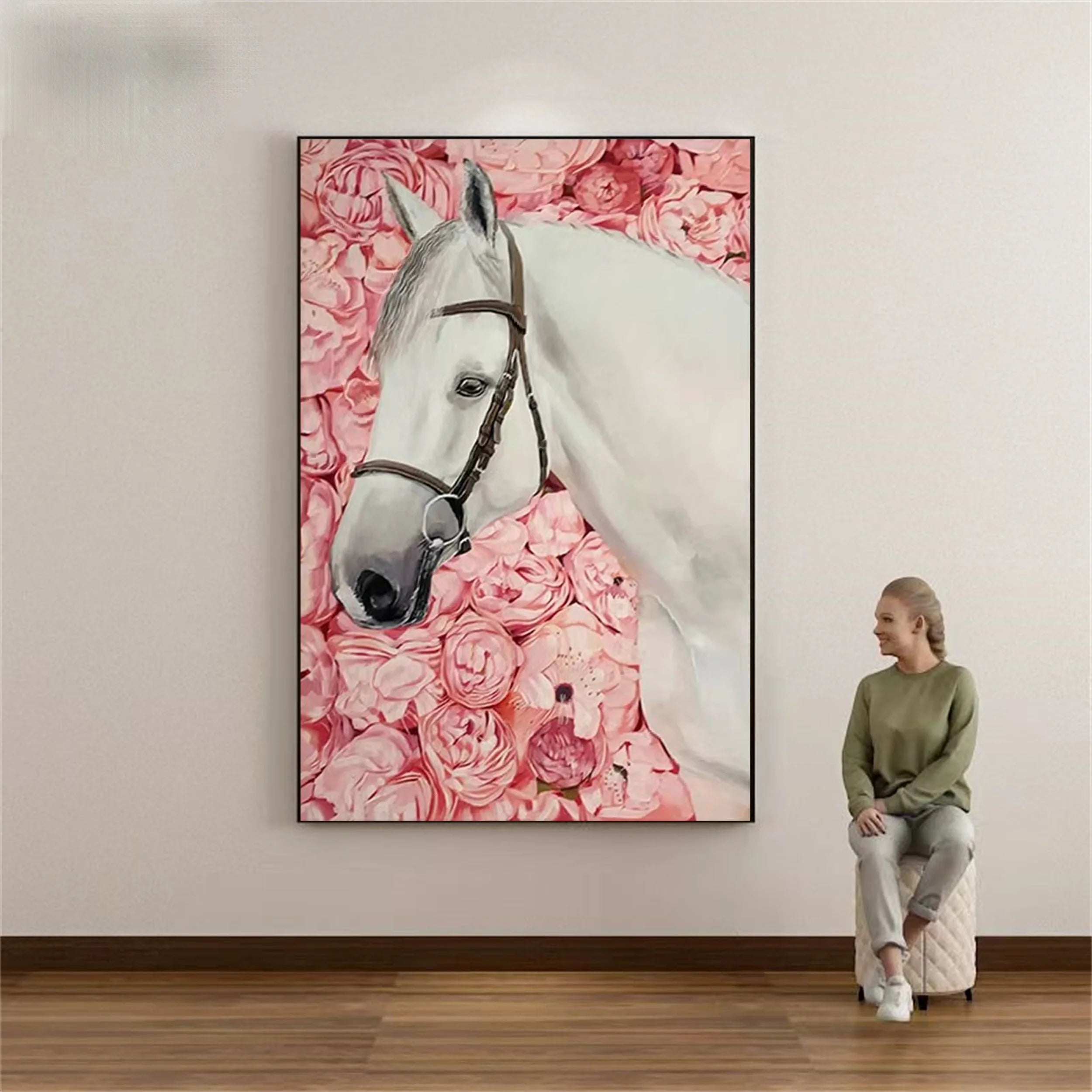 Colorful Horse Abstract Animal Wall Art #AM027