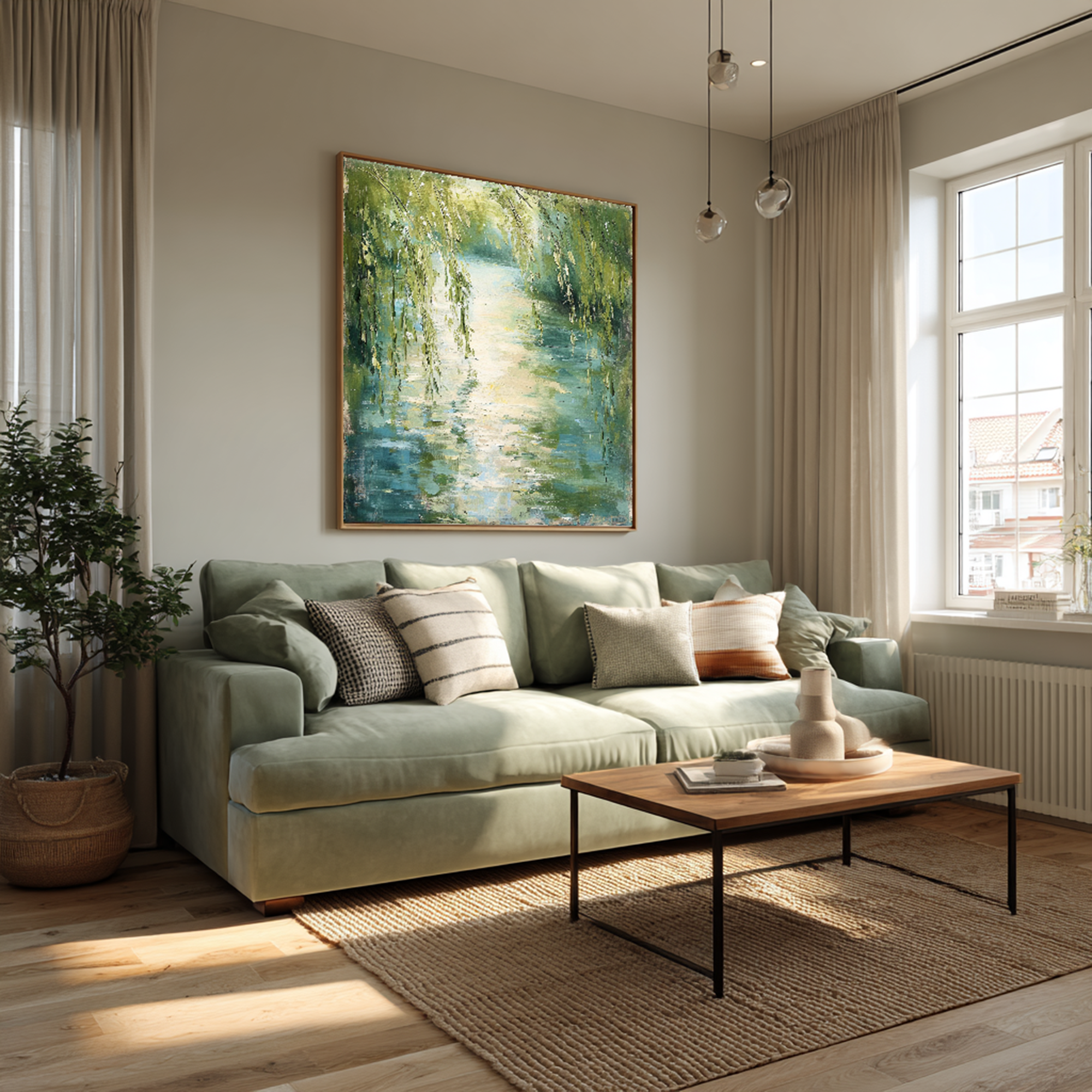 Impressionist Water Landscape Wall Art #FT337