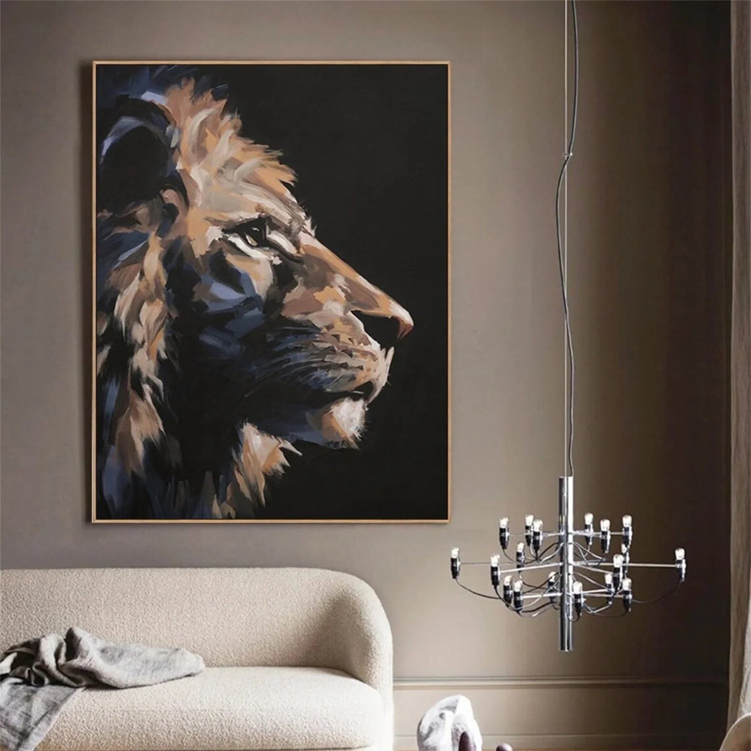 Black and Brown Abstract Animal Wall Art #AM055