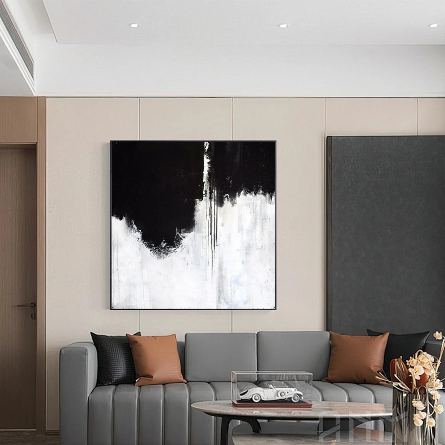 White and Black Minimalistic Art #MD198