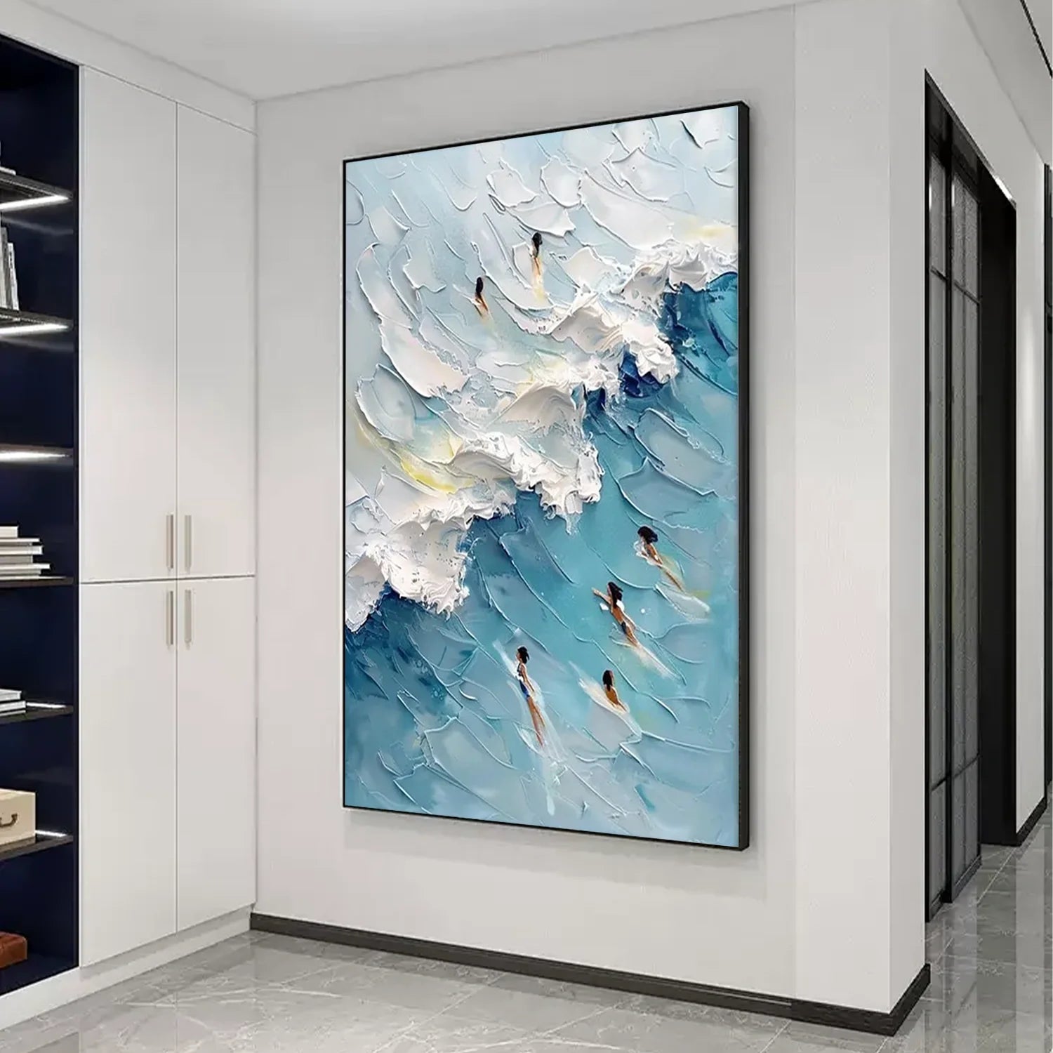 Swimming Sport Textured Wall Art #AS013