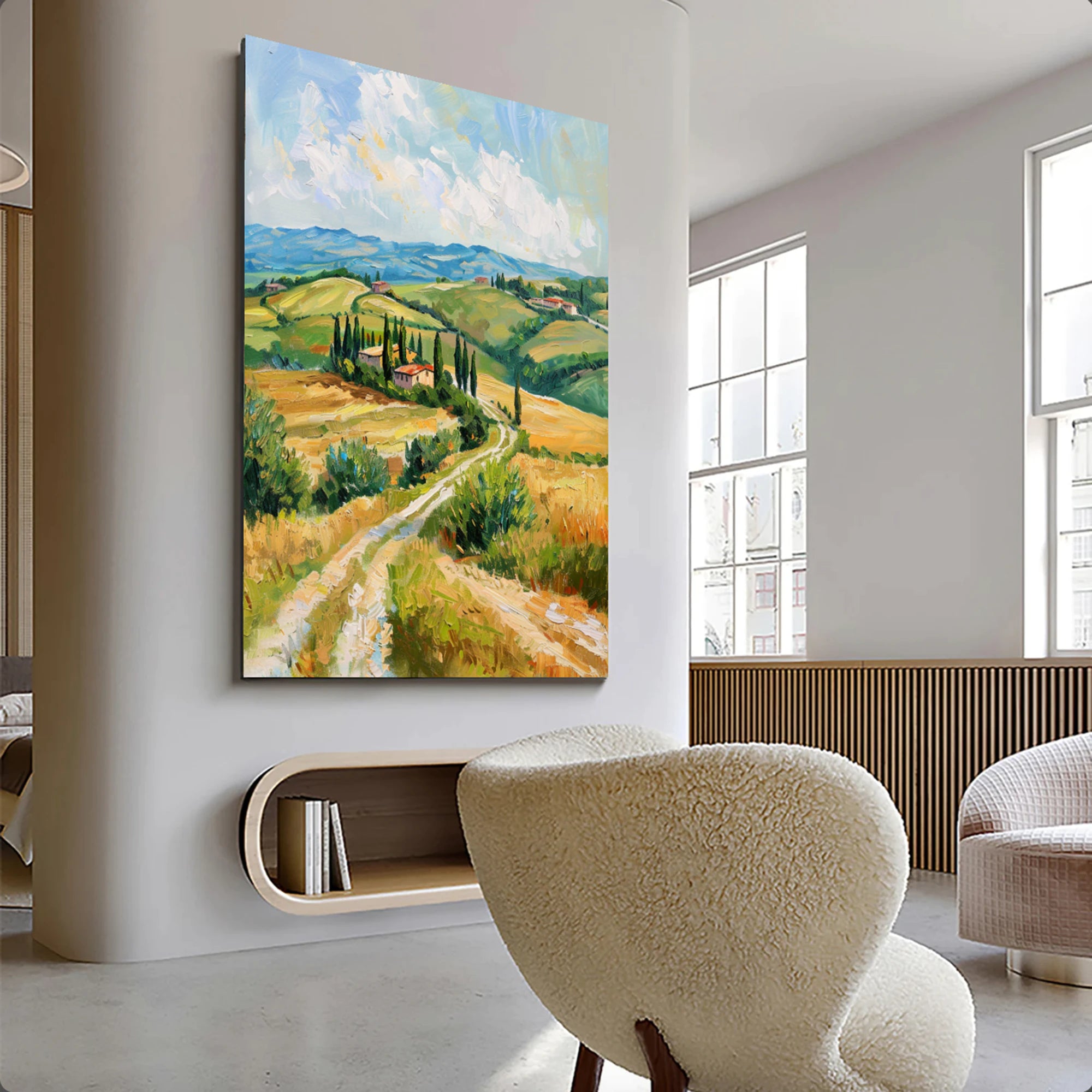 Tuscan Countryside Landscape Oil Painting #FJ670