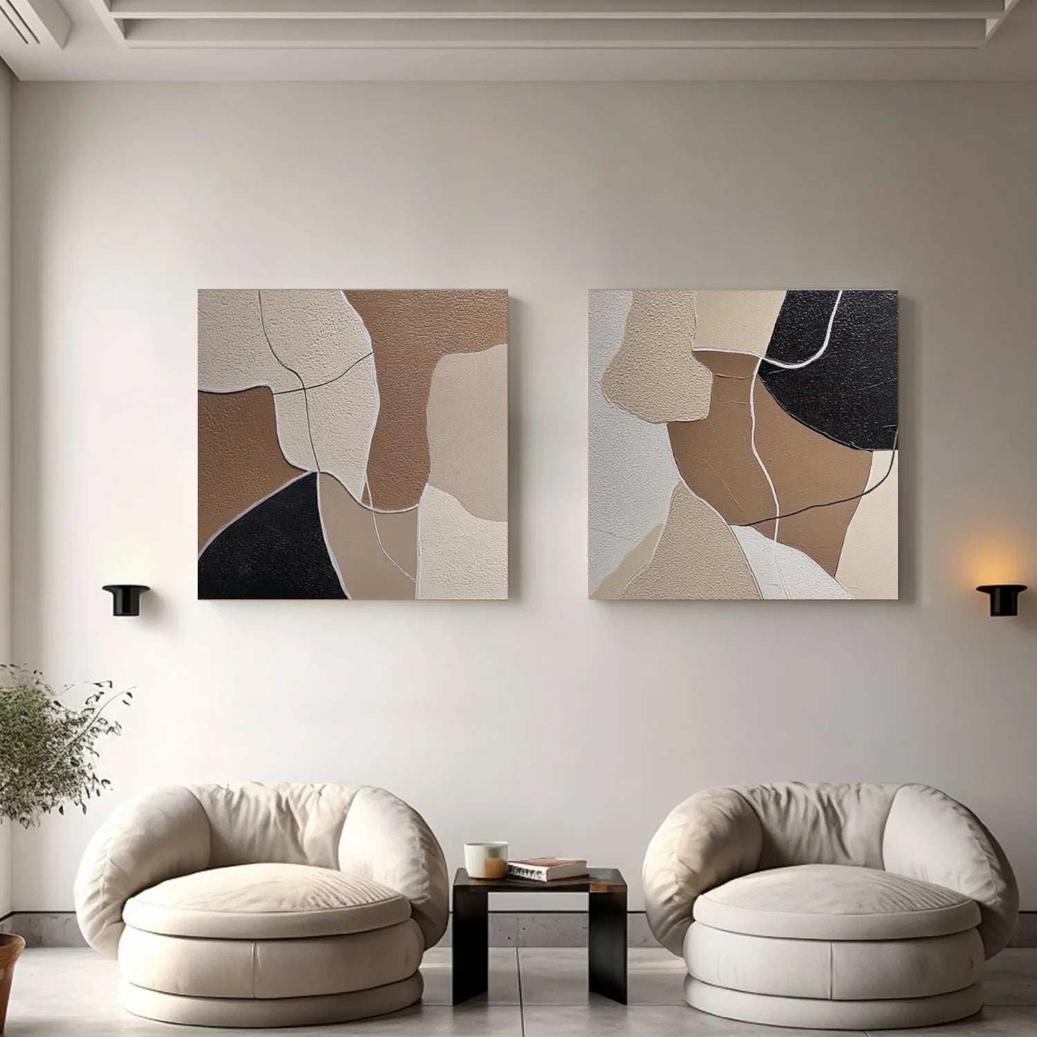 Abstract_Canvas Art Set of 2 #WA807
