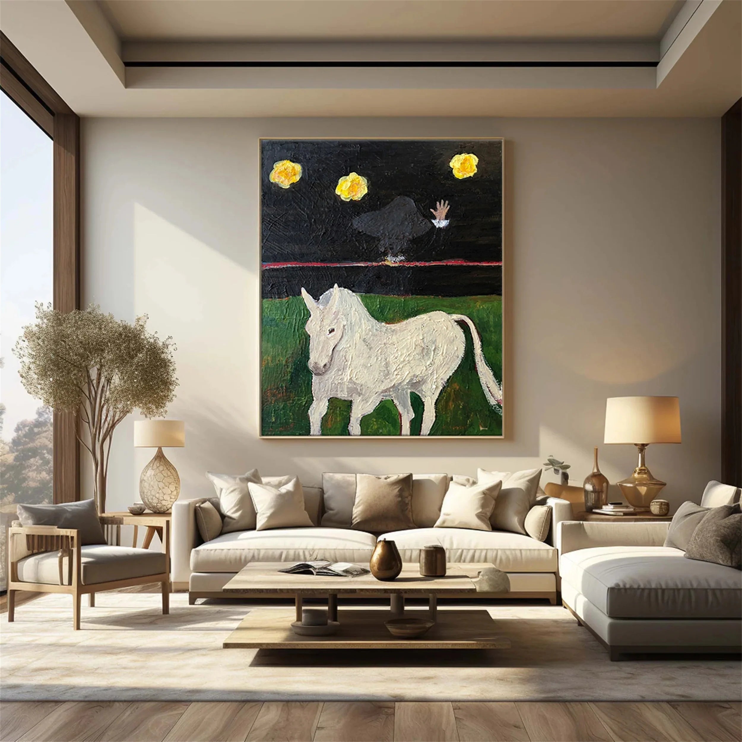 Colorful Horse Abstract Animal Wall Art #AM009