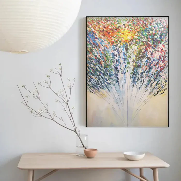 Colorful Flower & Tree Abstract Wall Art #FT005