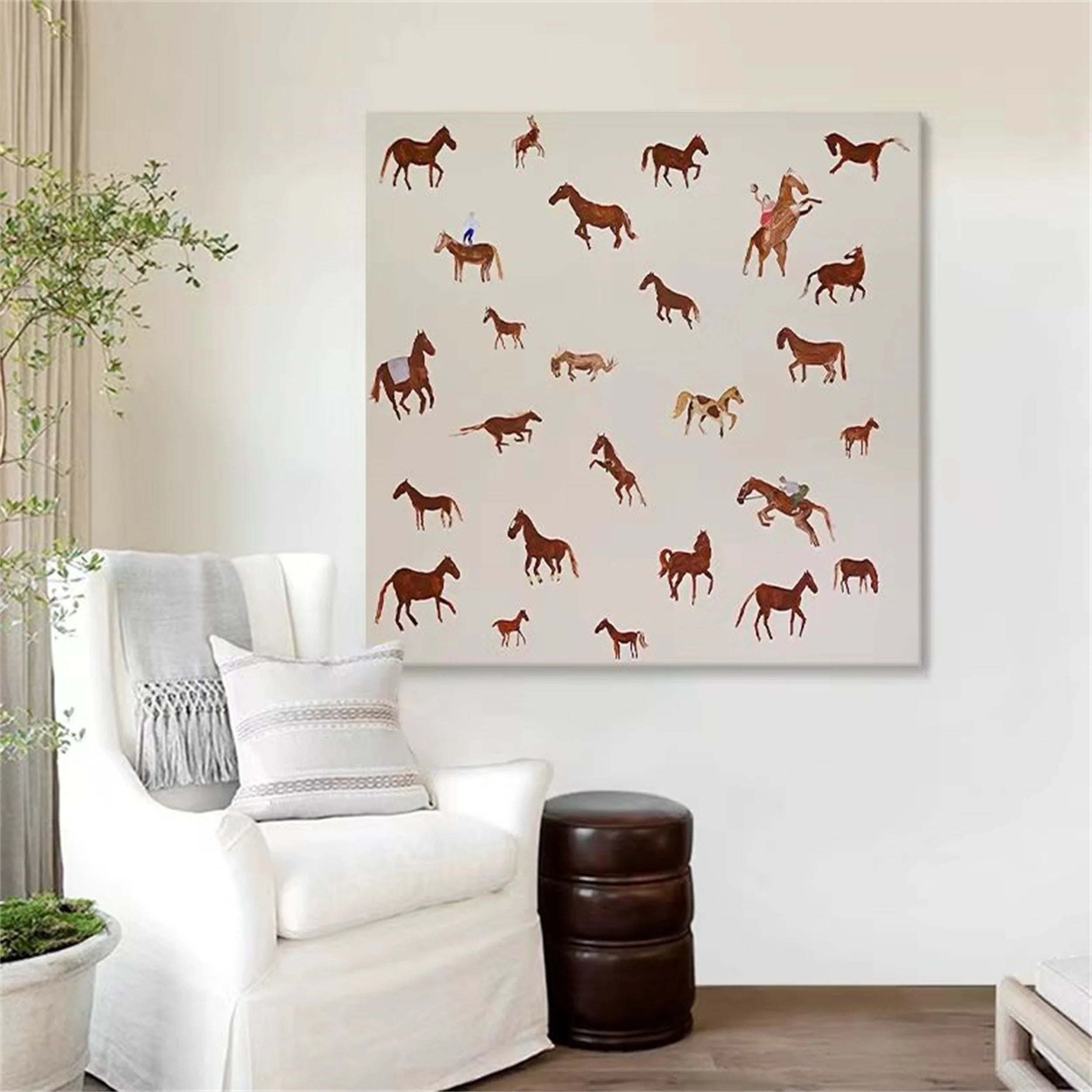 Colorful Horse Abstract Animal Wall Art #AM013