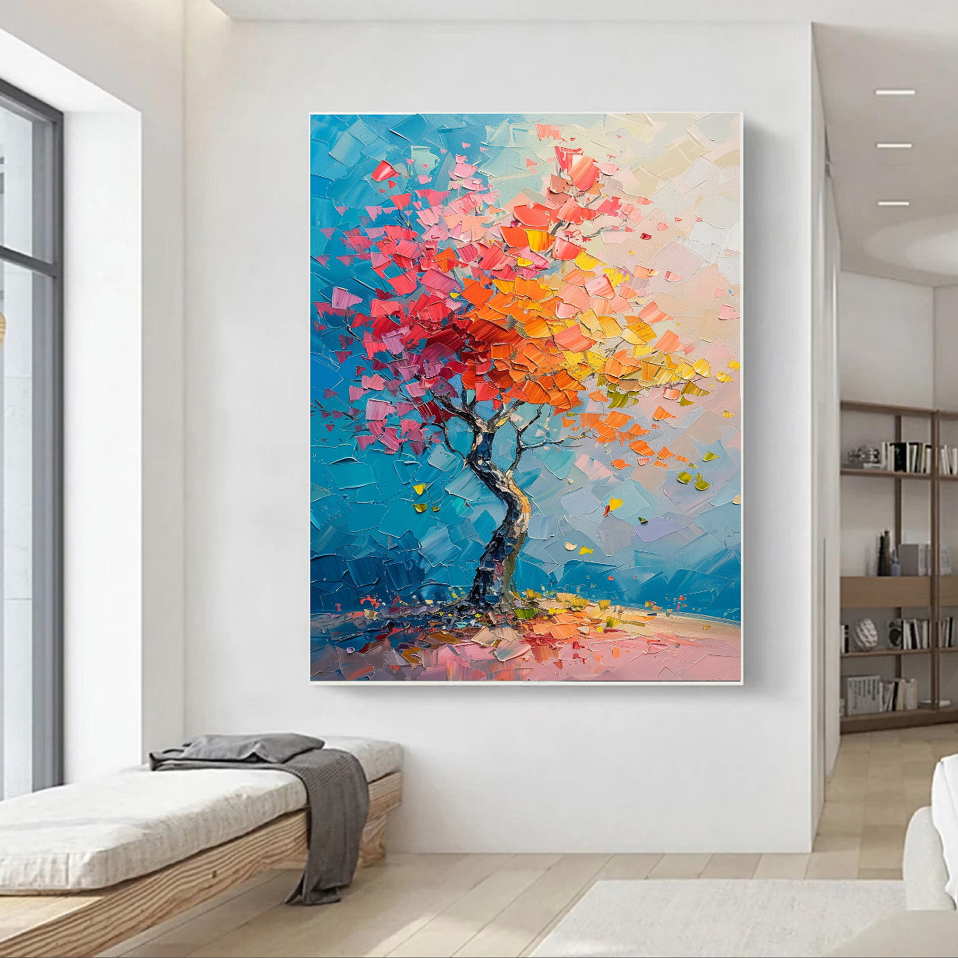 Autumn Tree Impasto Oil Painting #FT209