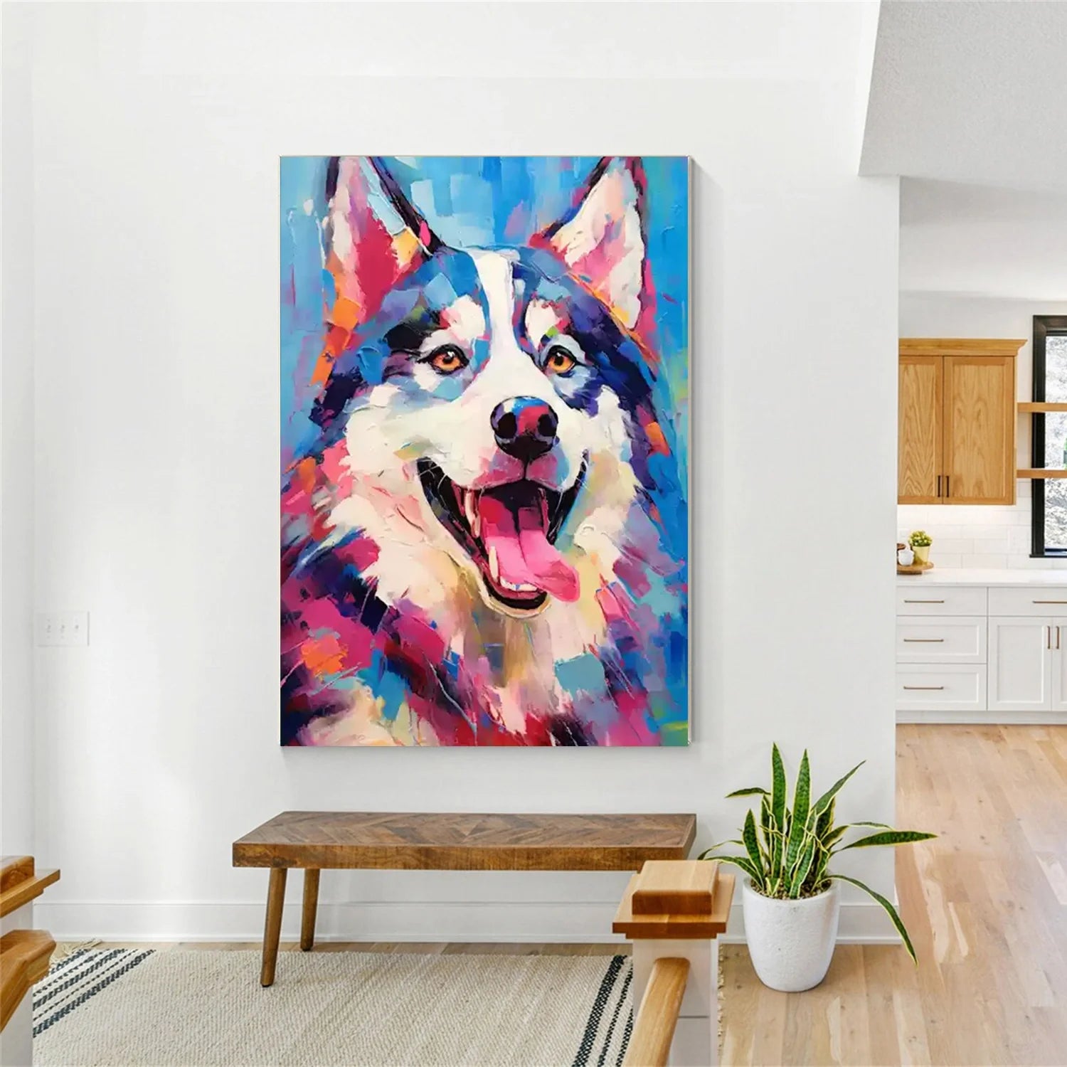 Abstract Animal Dog Wall Art #AM115