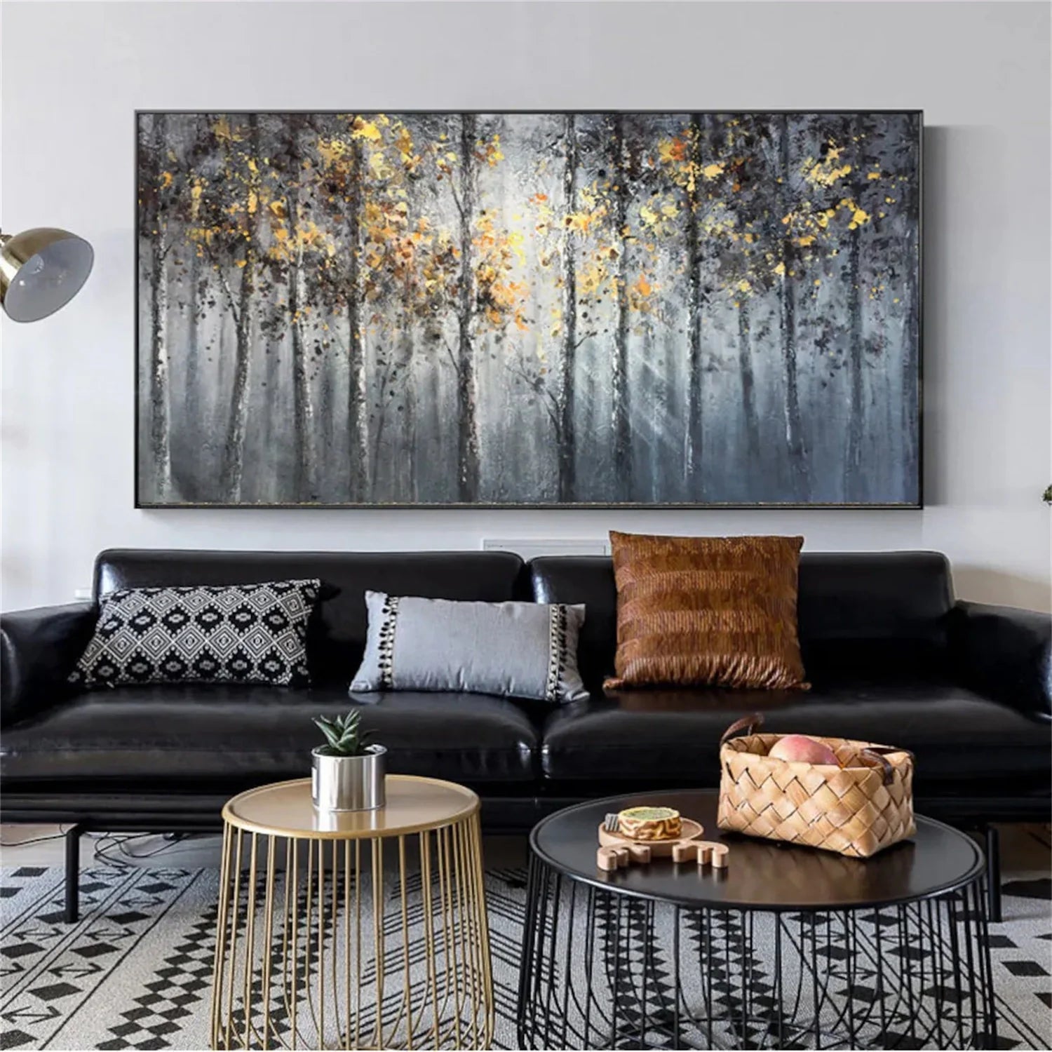 Colorful Flower & Tree Abstract  Wall Art #FT049