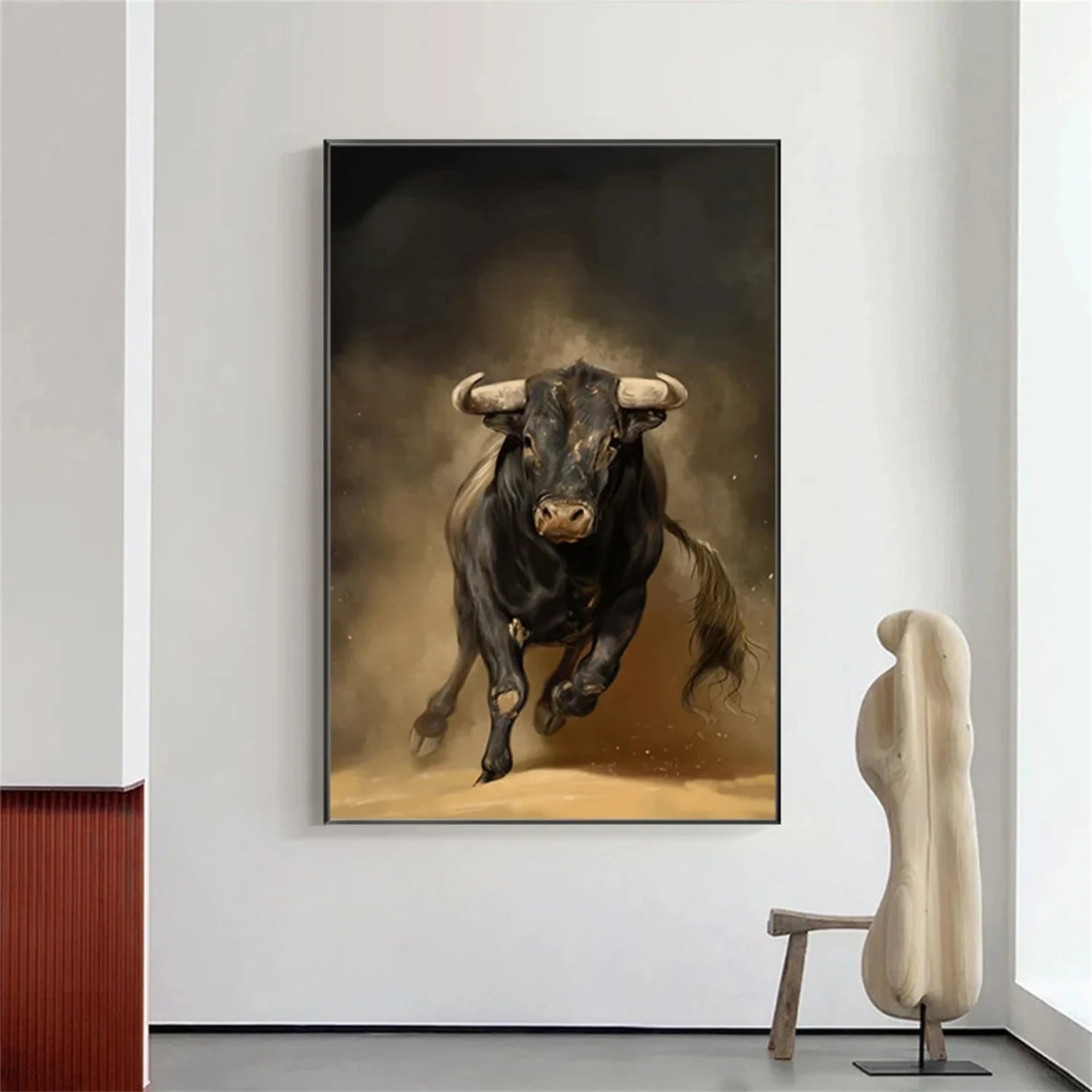 Black and Brown Abstract Animal Wall Art #AM057