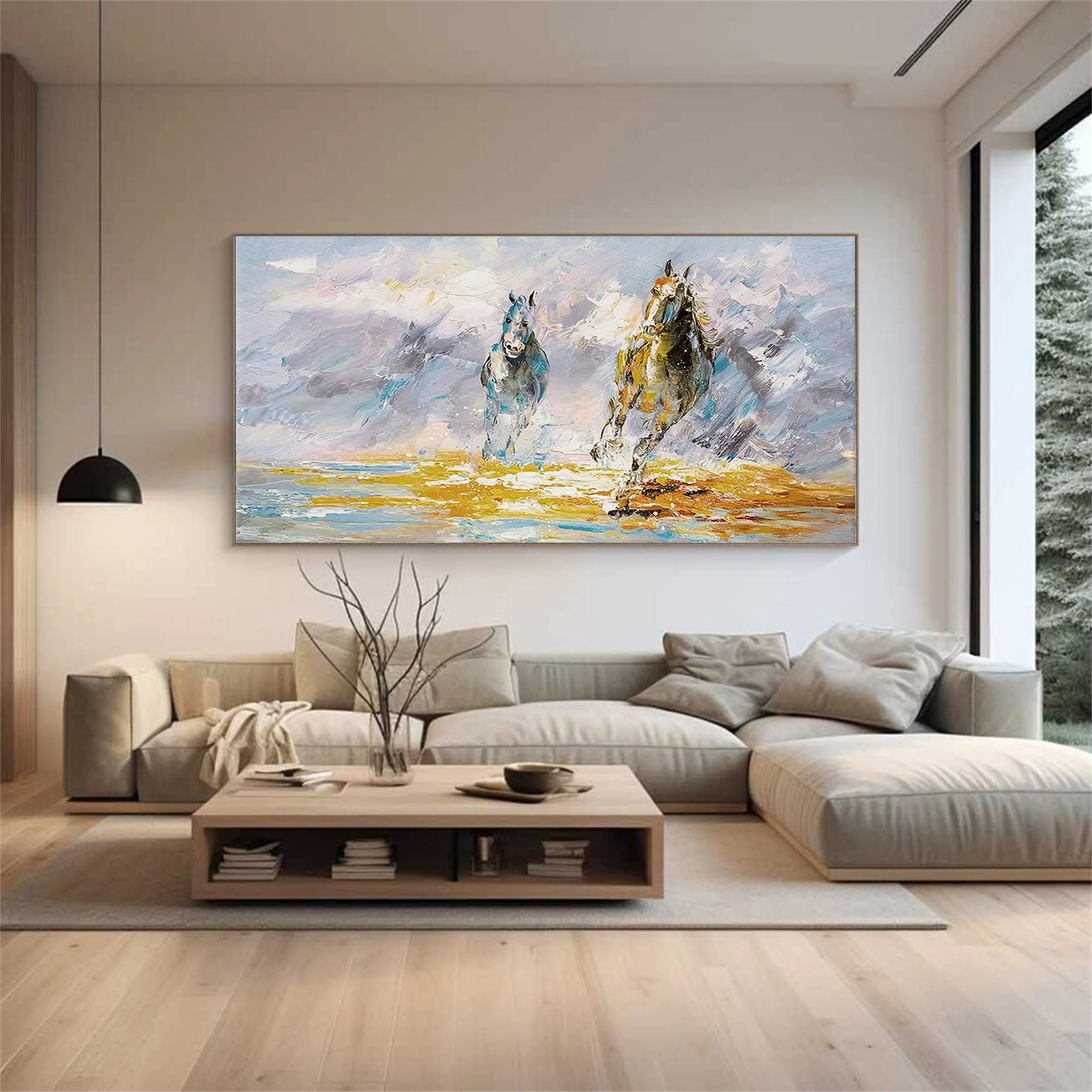 Colorful Horse Abstract Animal Wall Art #AM010