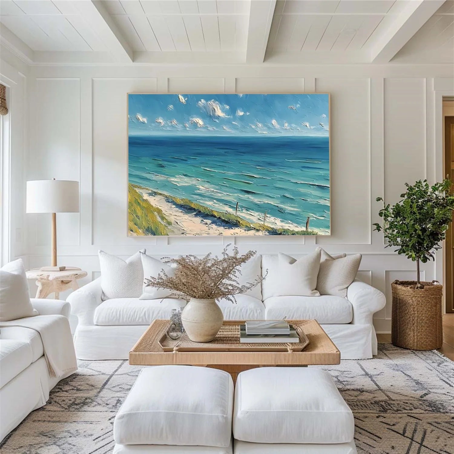 Sea & Sky Abstract Textured Wall Art #SK162