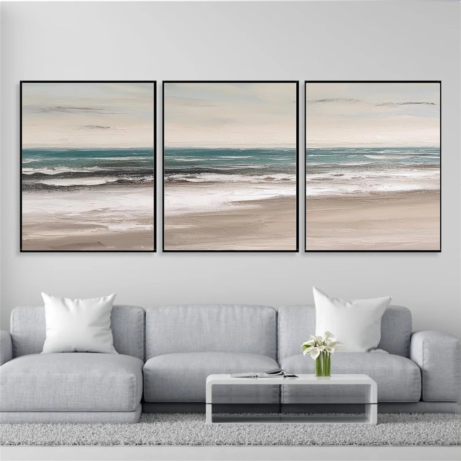 Sea & Sky Textured Art Set of 3 #SK108