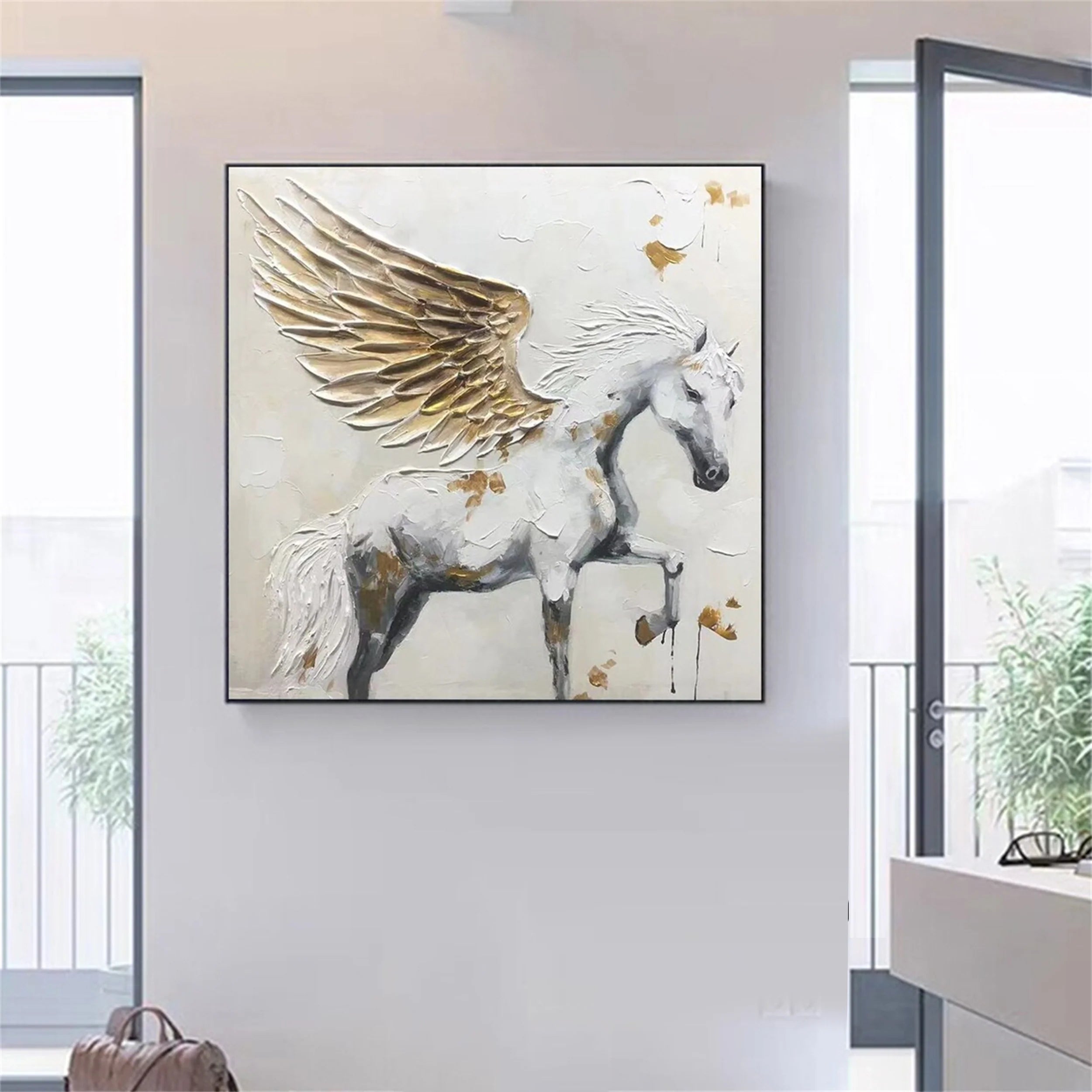 Colorful Horse Abstract Animal Wall Art #AM029