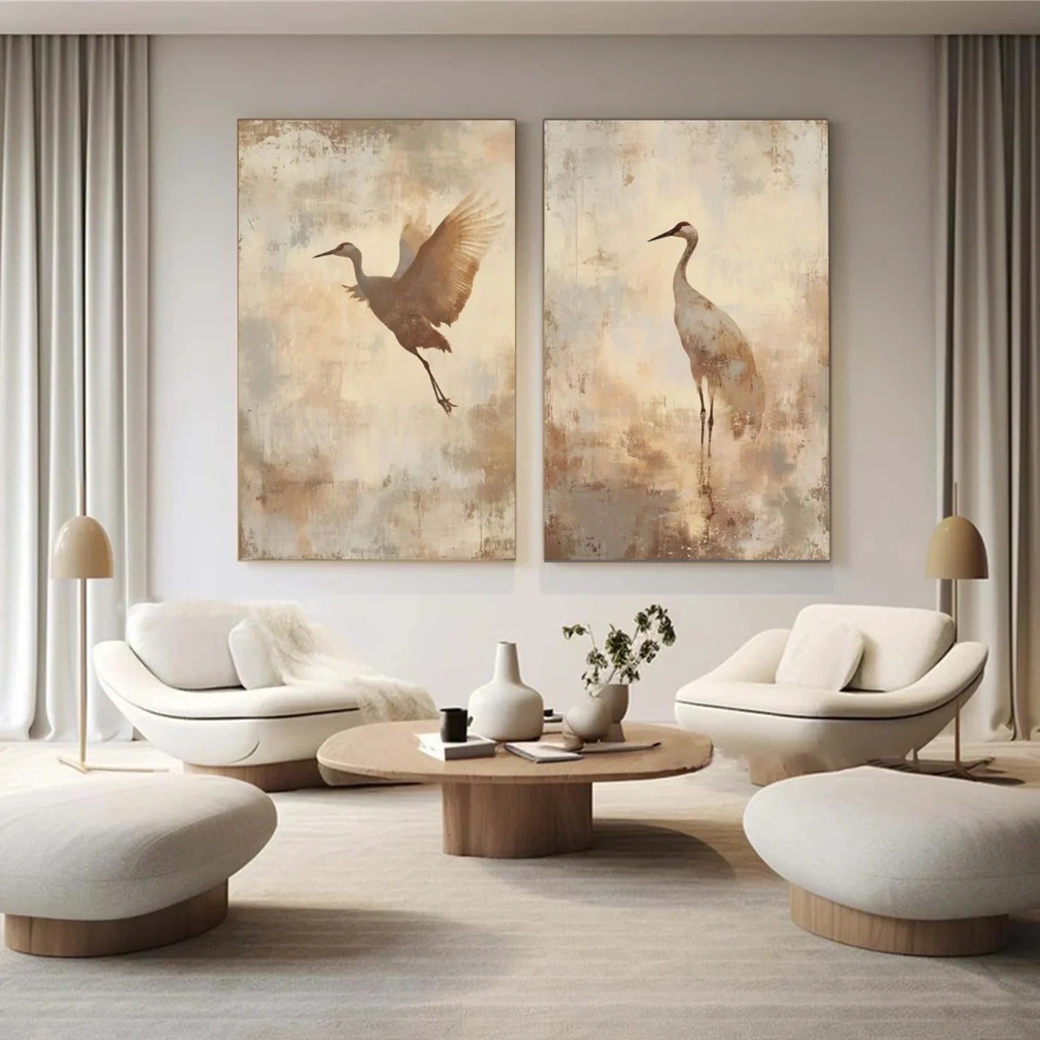 Abstract Animal Wall Art Set of 2 #AM143