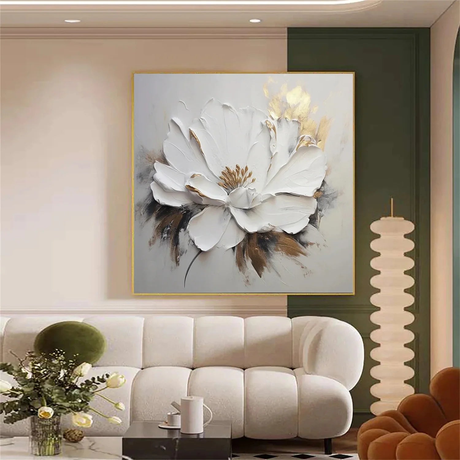 Flower & Tree Abstract Textured Wall Art #FT060