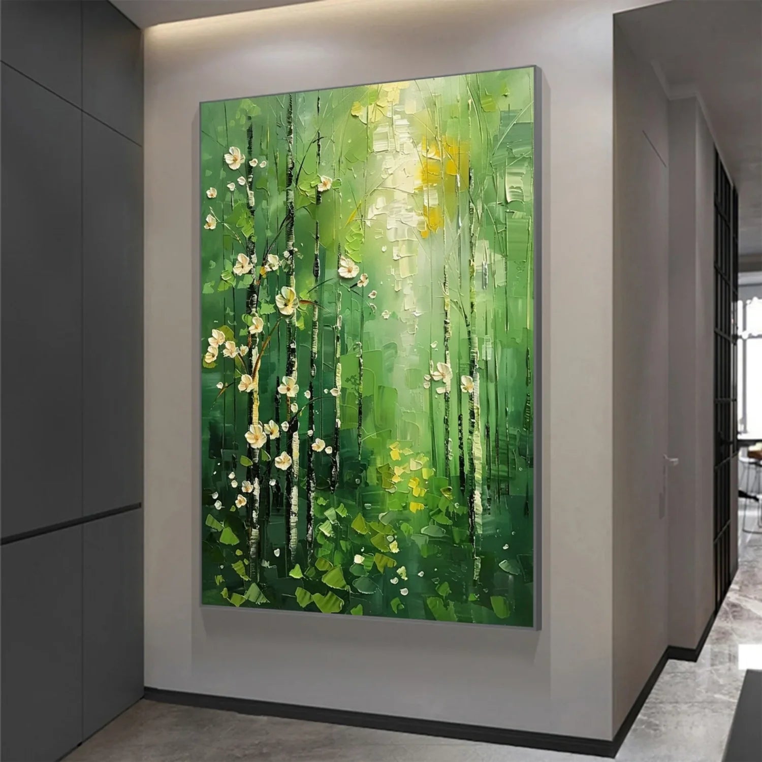 Flower & Tree Abstract Textured Wall Art #FT072