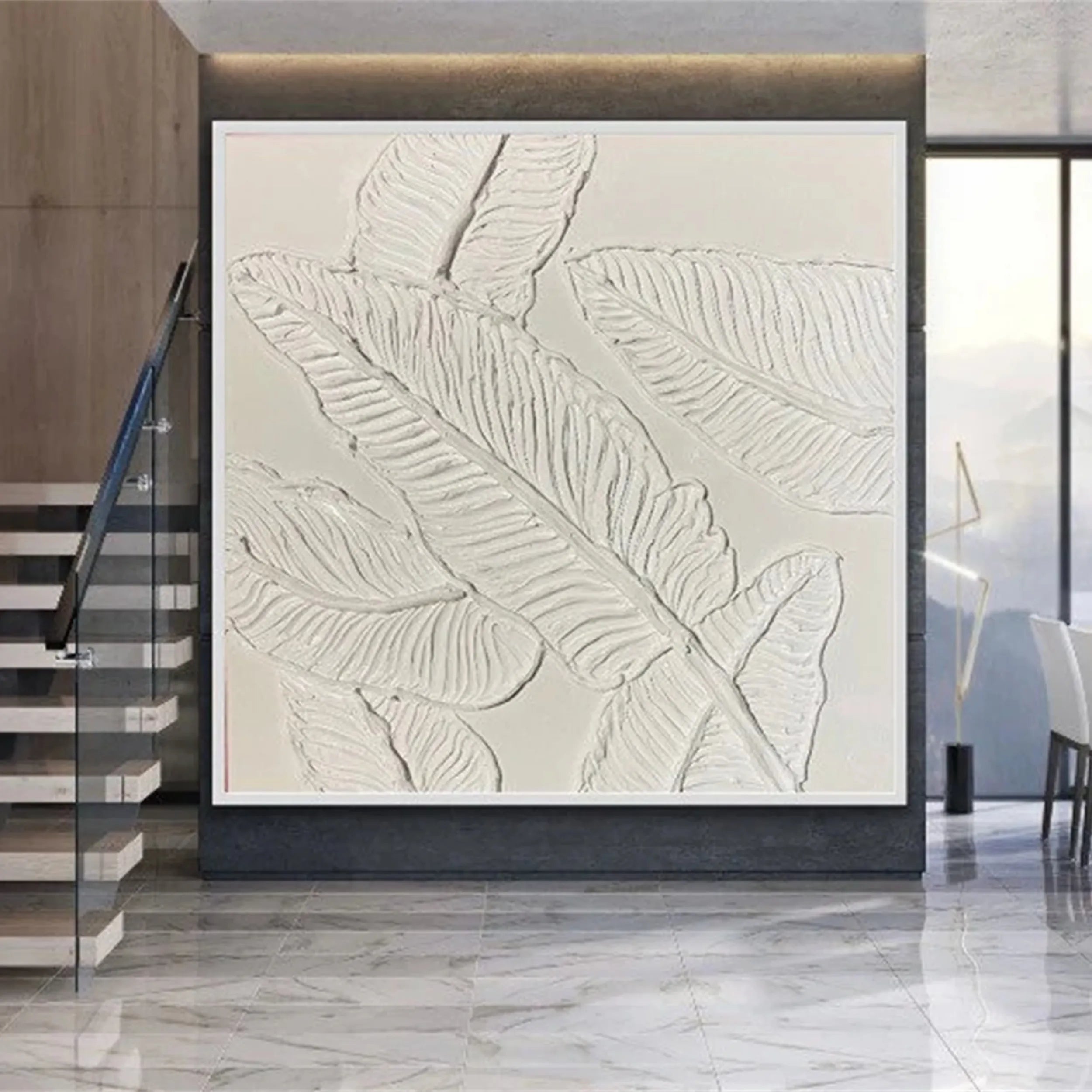 Flower & Tree Abstract Textured Wall Art #FT030