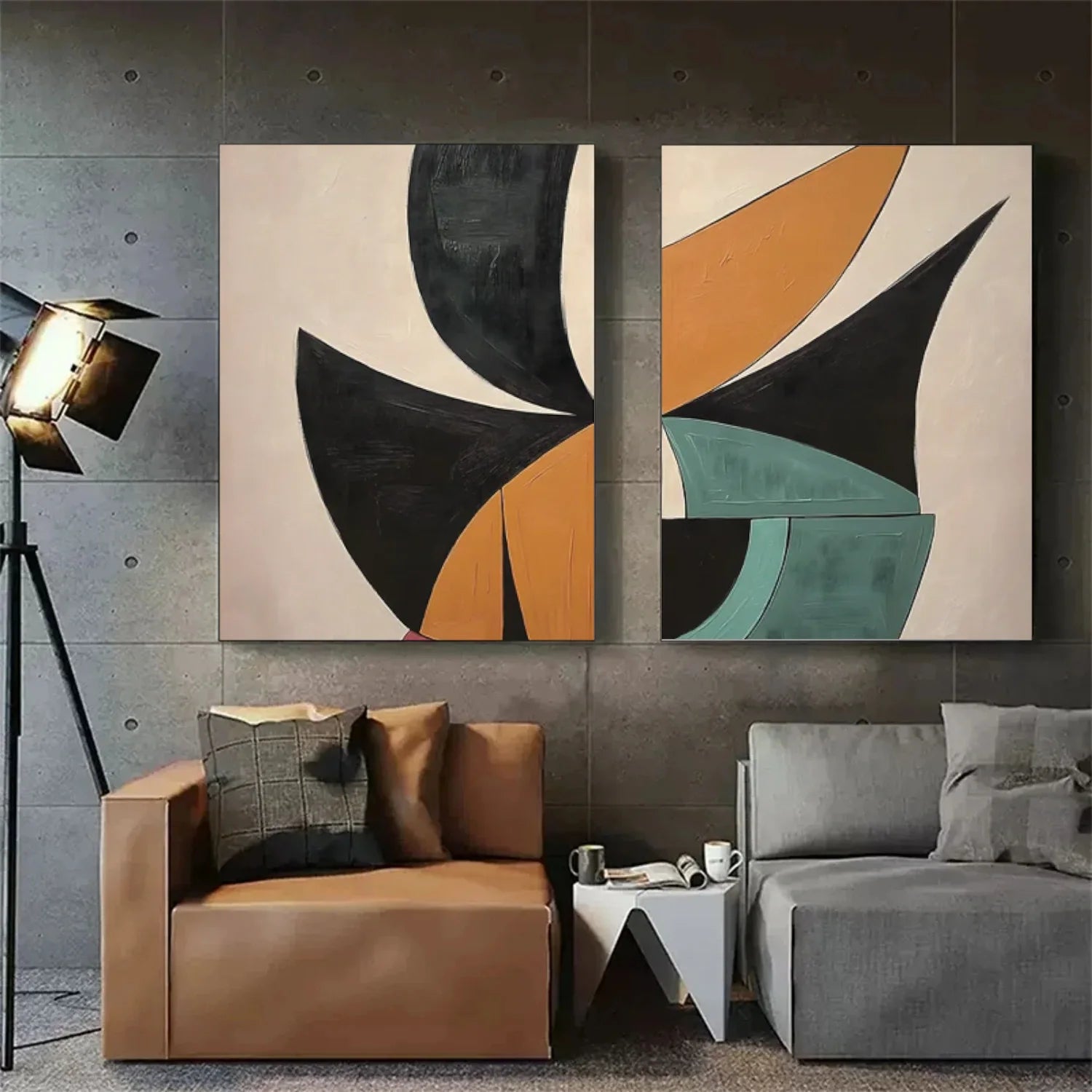 Abstract_Canvas Art Set of 2 #WA728