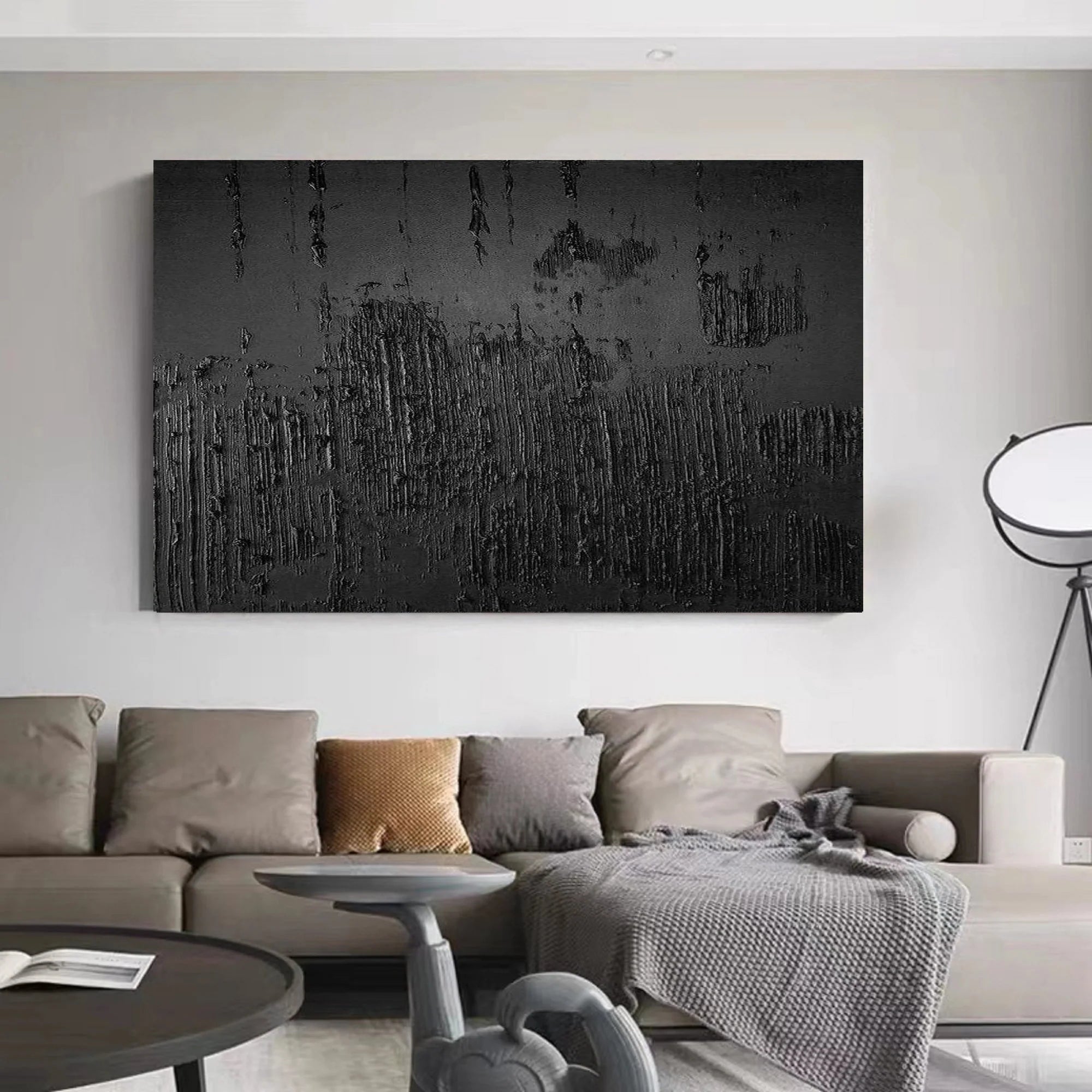 3D Textured Plaster Minimalist Painting Wall Artwork Original
