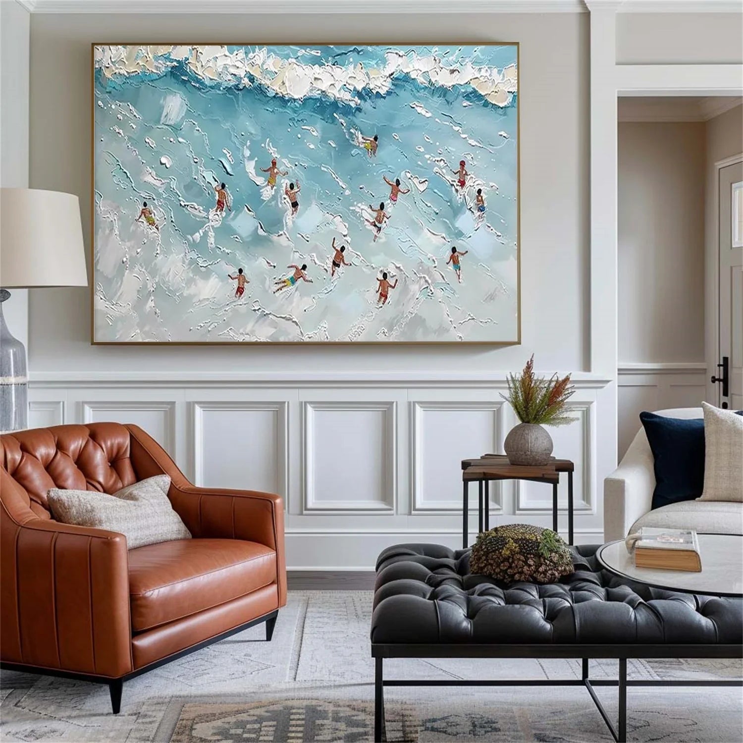 Swimming Sport Textured Wall Art #AS018