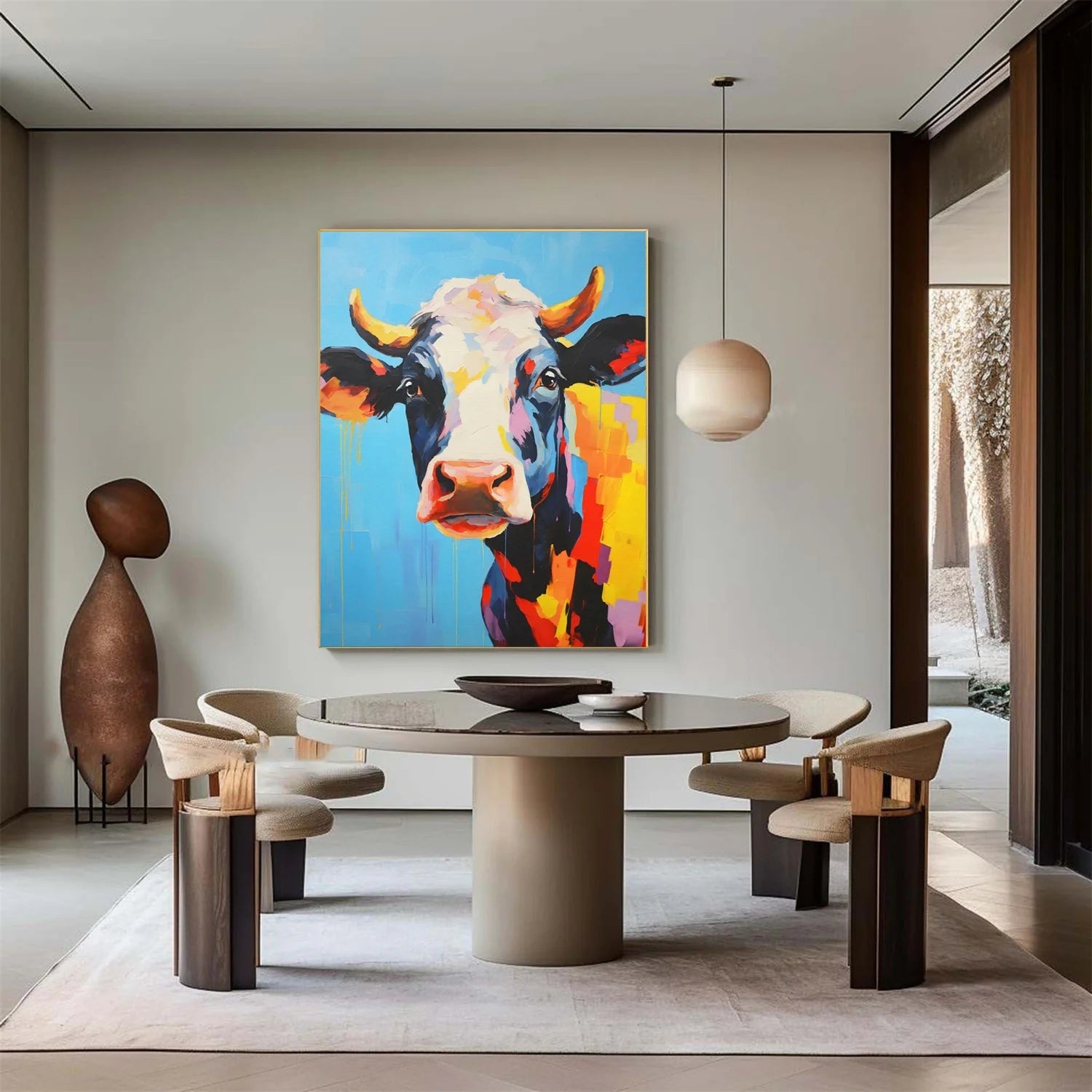 Colorful Abstract Animal Wall Art #AM086