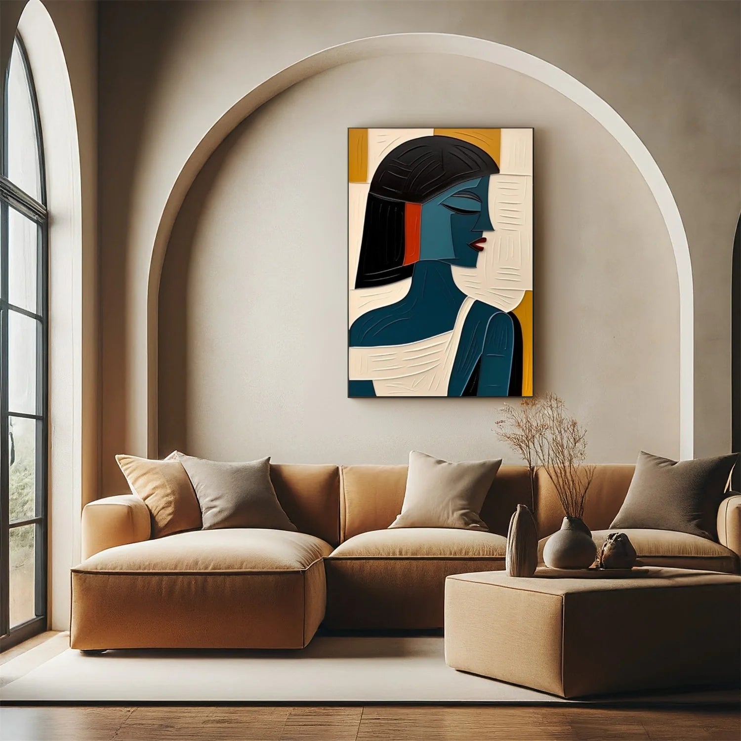 Abstract Portrait_Textured Wall Art #AB069