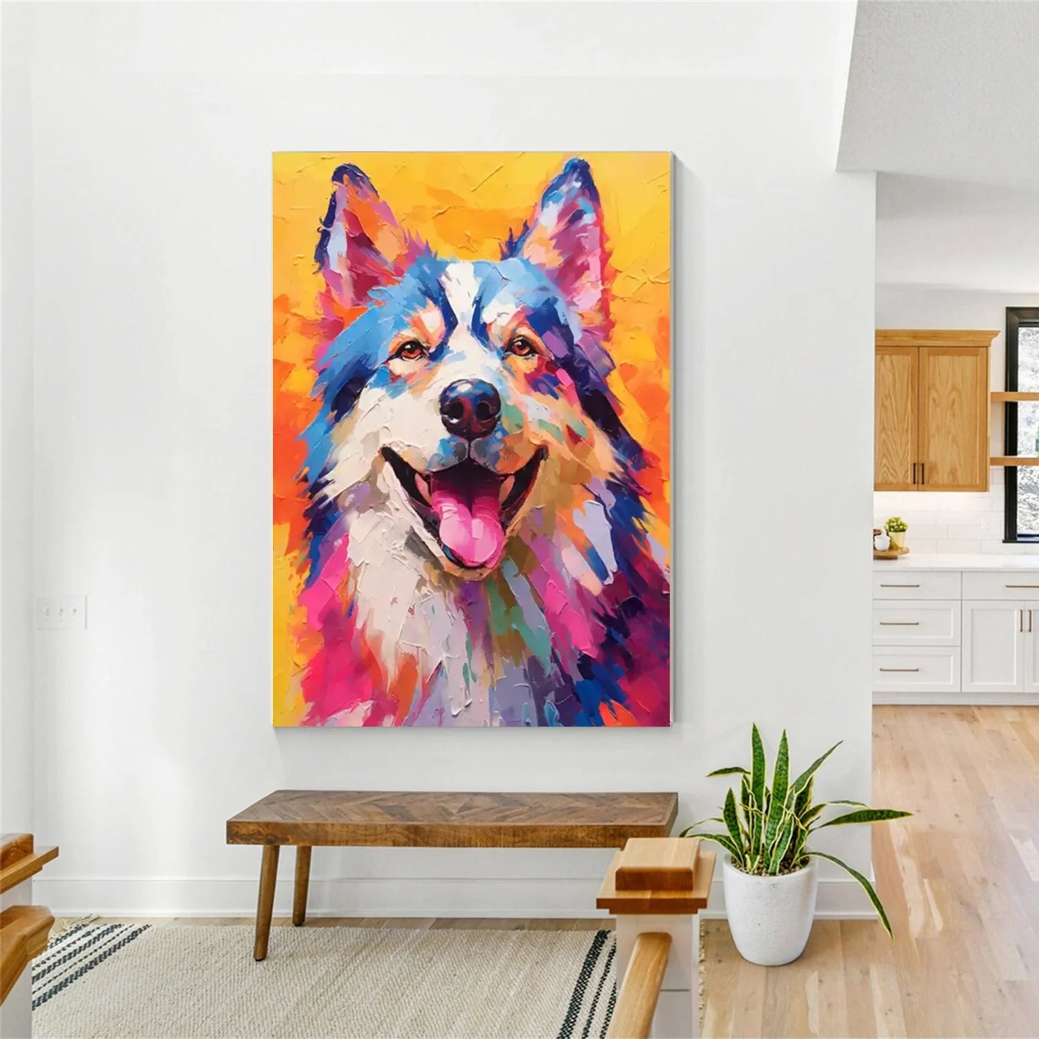 Abstract Animal Dog Wall Art #AM112